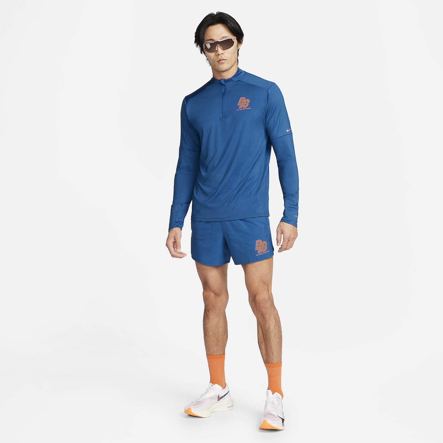 Nike Stride Energy 5in Pantaloncini Court Blue/Safety Orange