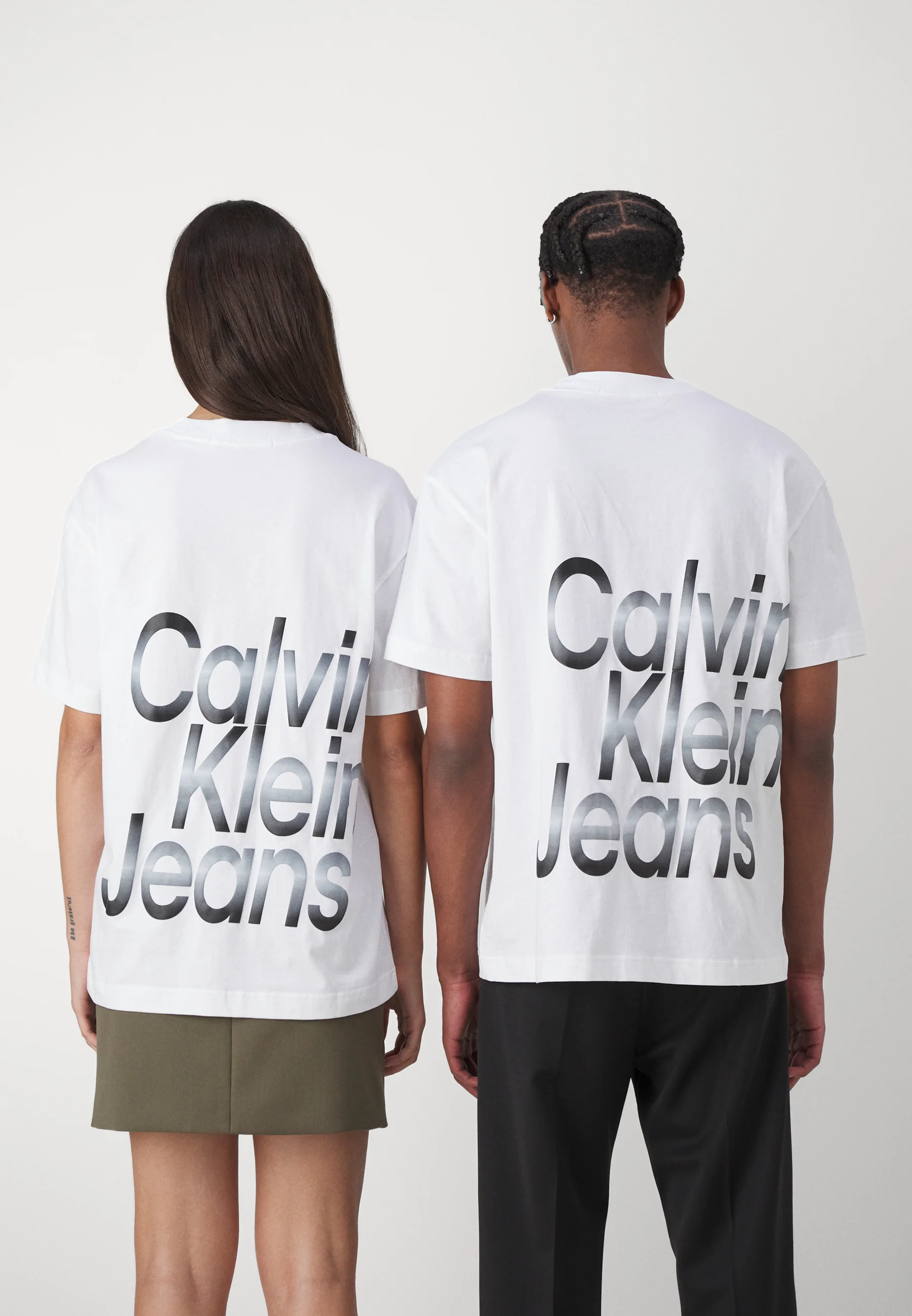 Calvin Klein Jeans BLOWN UP DIFFUSED STACKED TEE UNISEX - T-shirt con stampa
