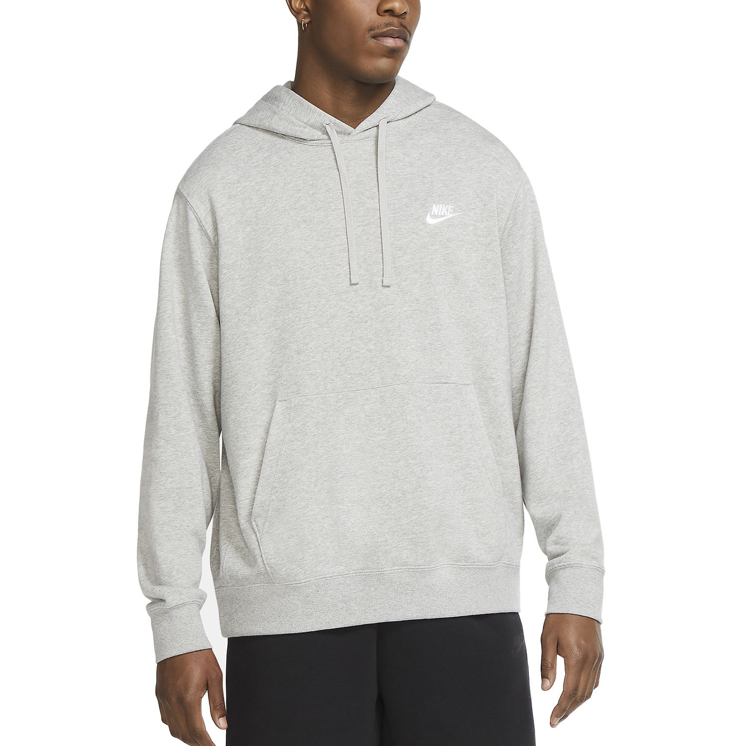 Nike Club Swoosh Felpa Dark Grey Heather/Matte Silver/White