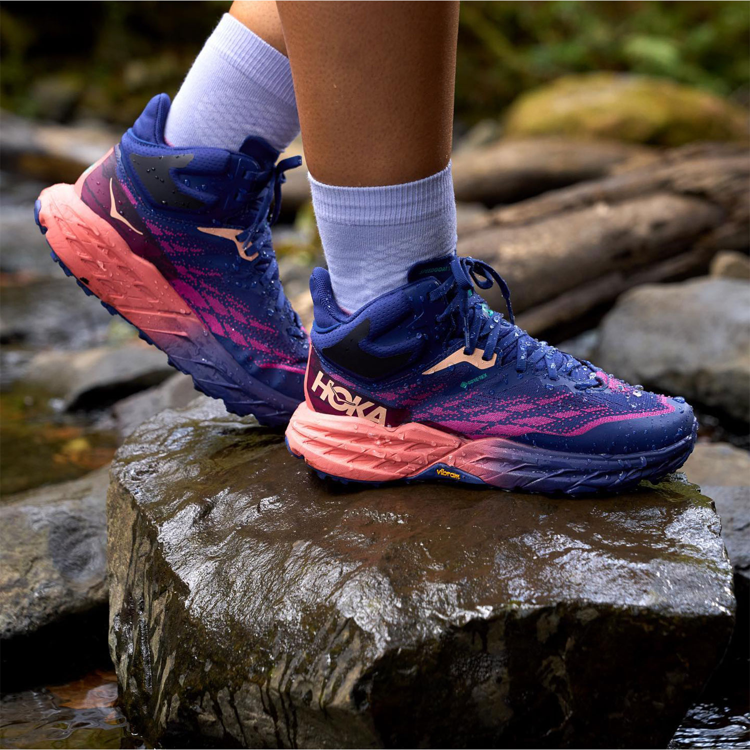 Hoka Speedgoat 5 Mid GTX Bellwether Blue/Camellia