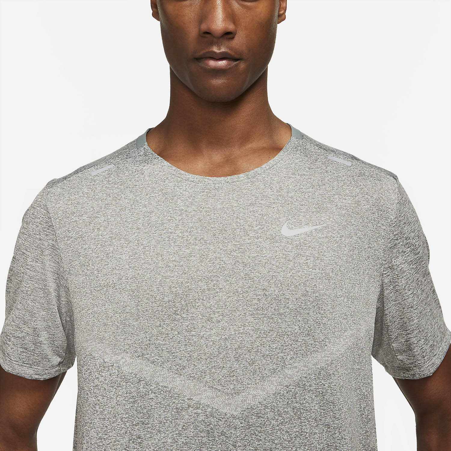Nike Dri-FIT Rise 365 Maglietta Smoke Grey/Heather/Reflective Silver