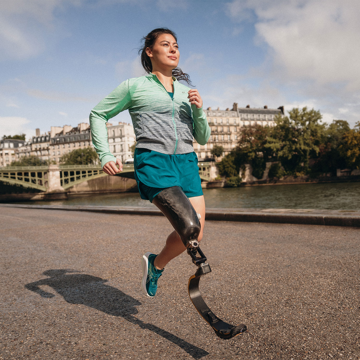 Asics Nagino Run Seamless Giacca Aurora Green/Blue Expanse