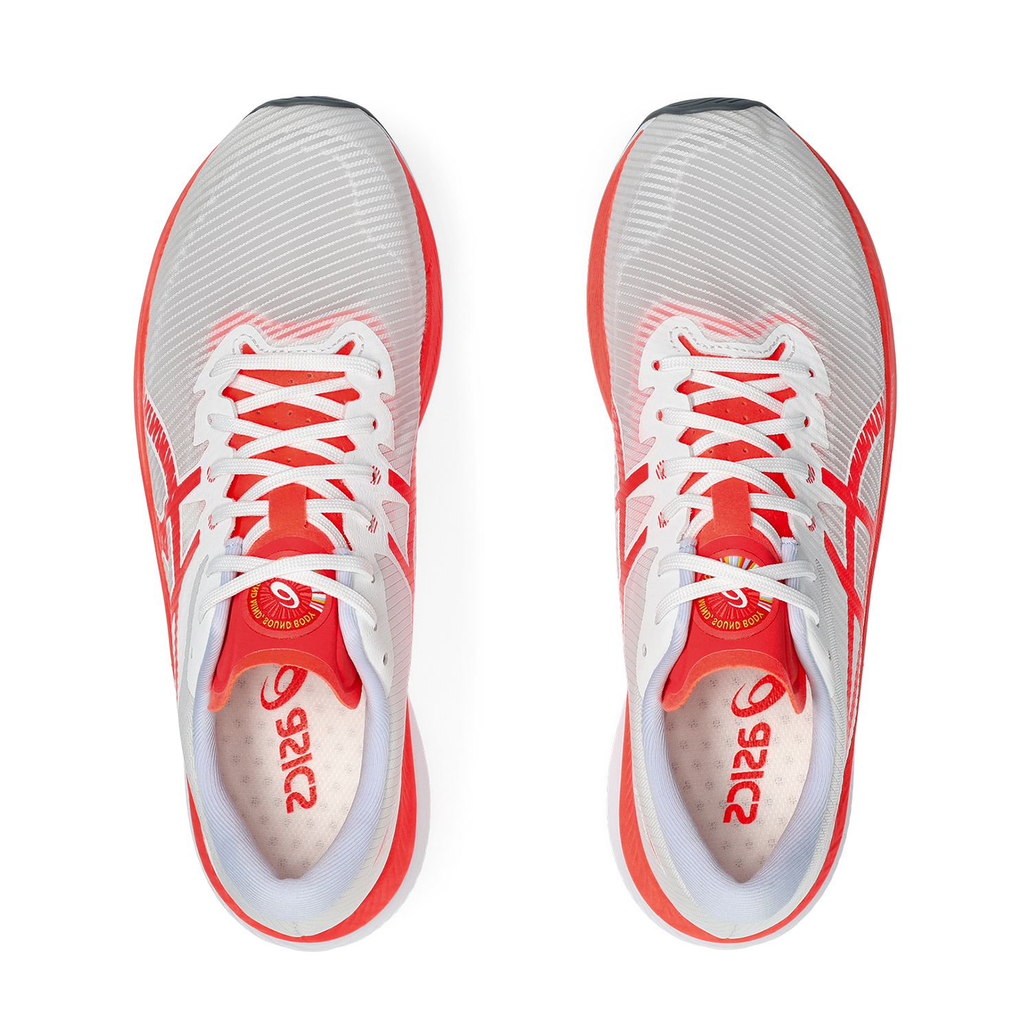 Asics Magic Speed 3 White/Sunrise Red