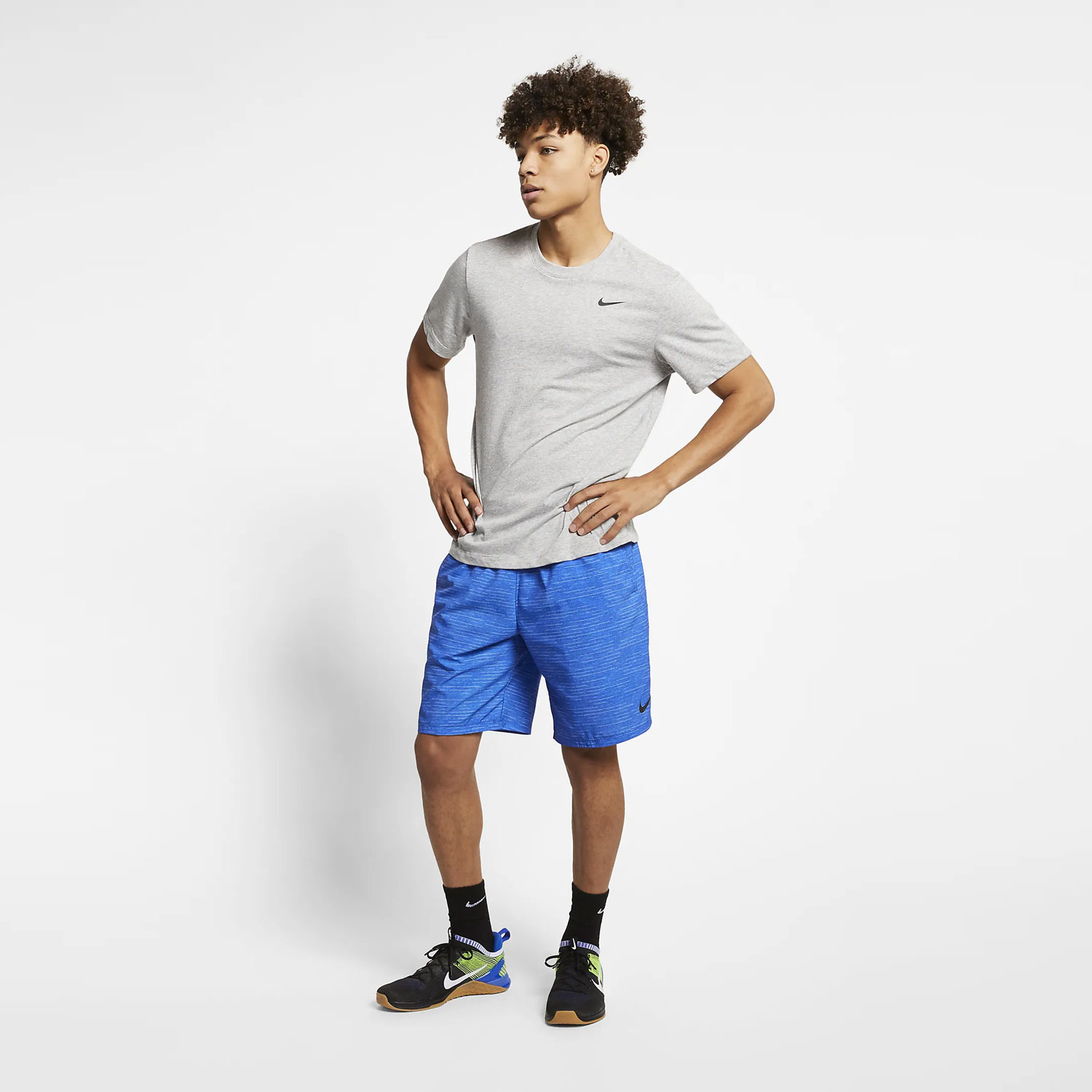 Nike Dri-FIT Swoosh Logo Maglietta Grey/Black