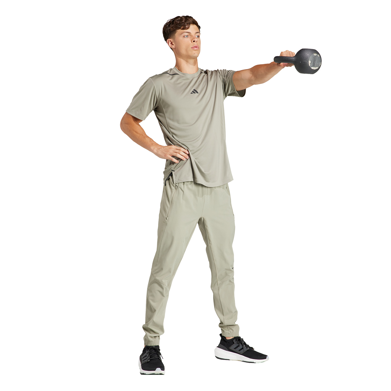 adidas D4T adistrong Maglietta Silver Pebble/Black