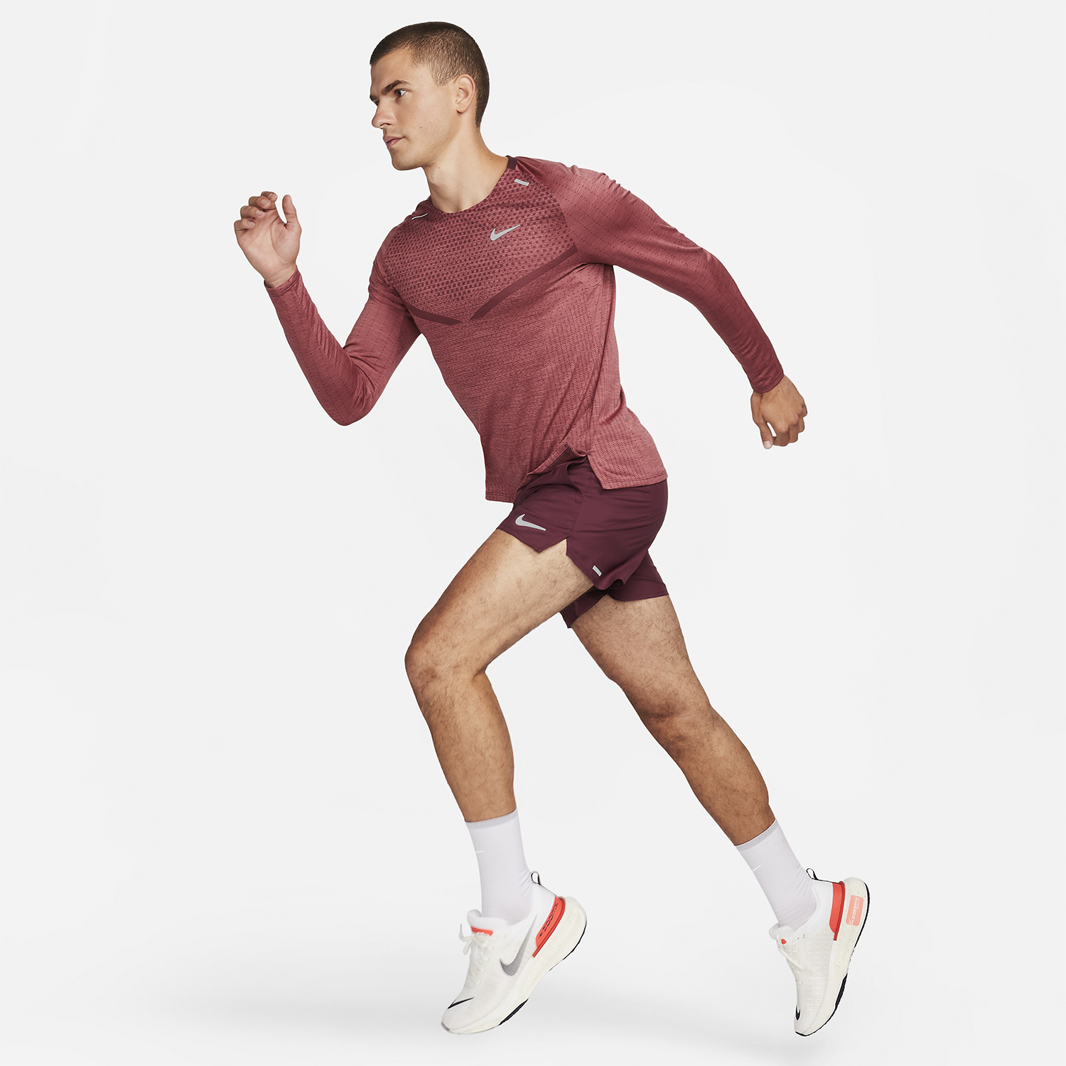 Nike TechKnit Ultra Logo Maglia Night Maroon/Cedar/Reflective Silver