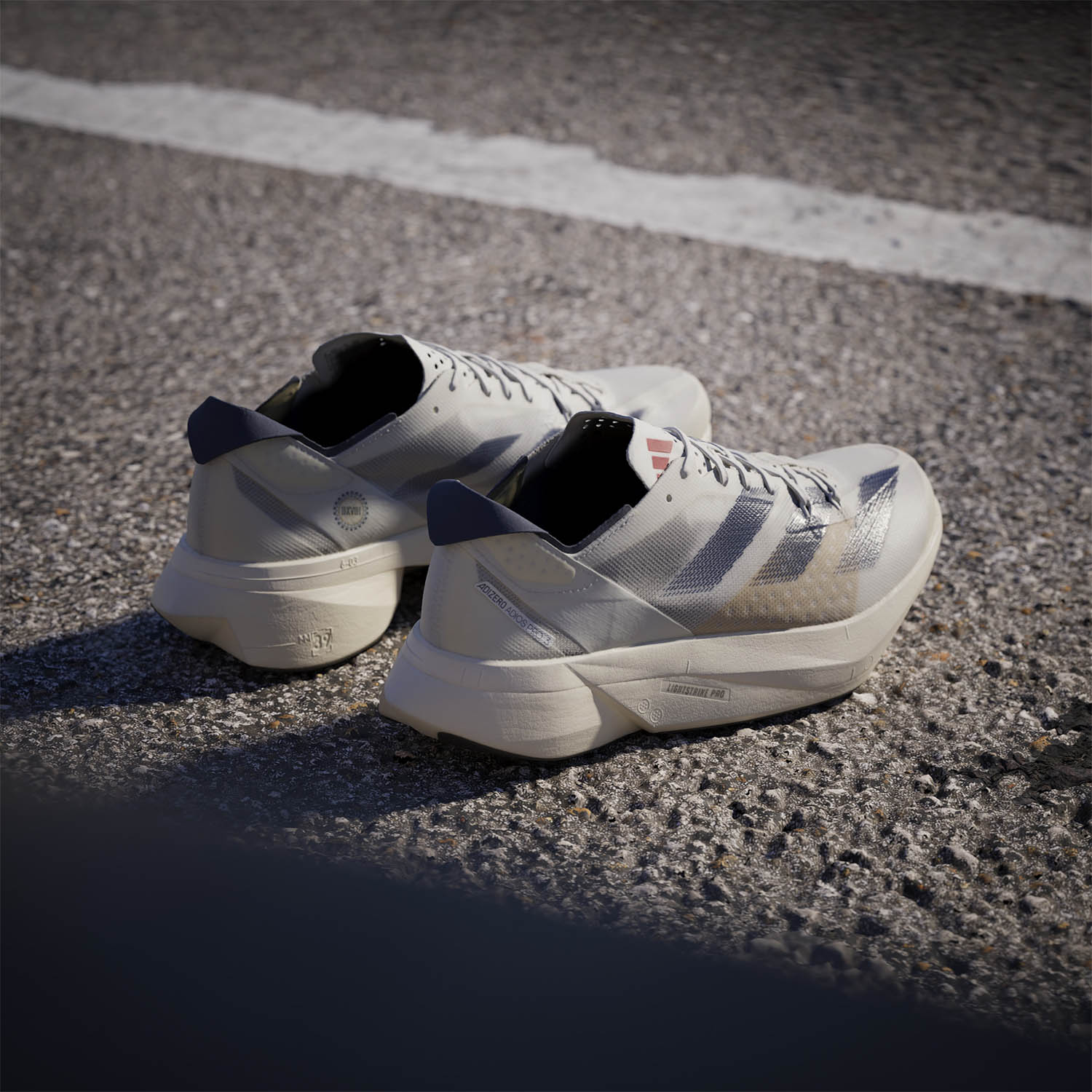 adidas adizero Adios Pro 3 Cloud White/Dark Blue/Gold Metallic
