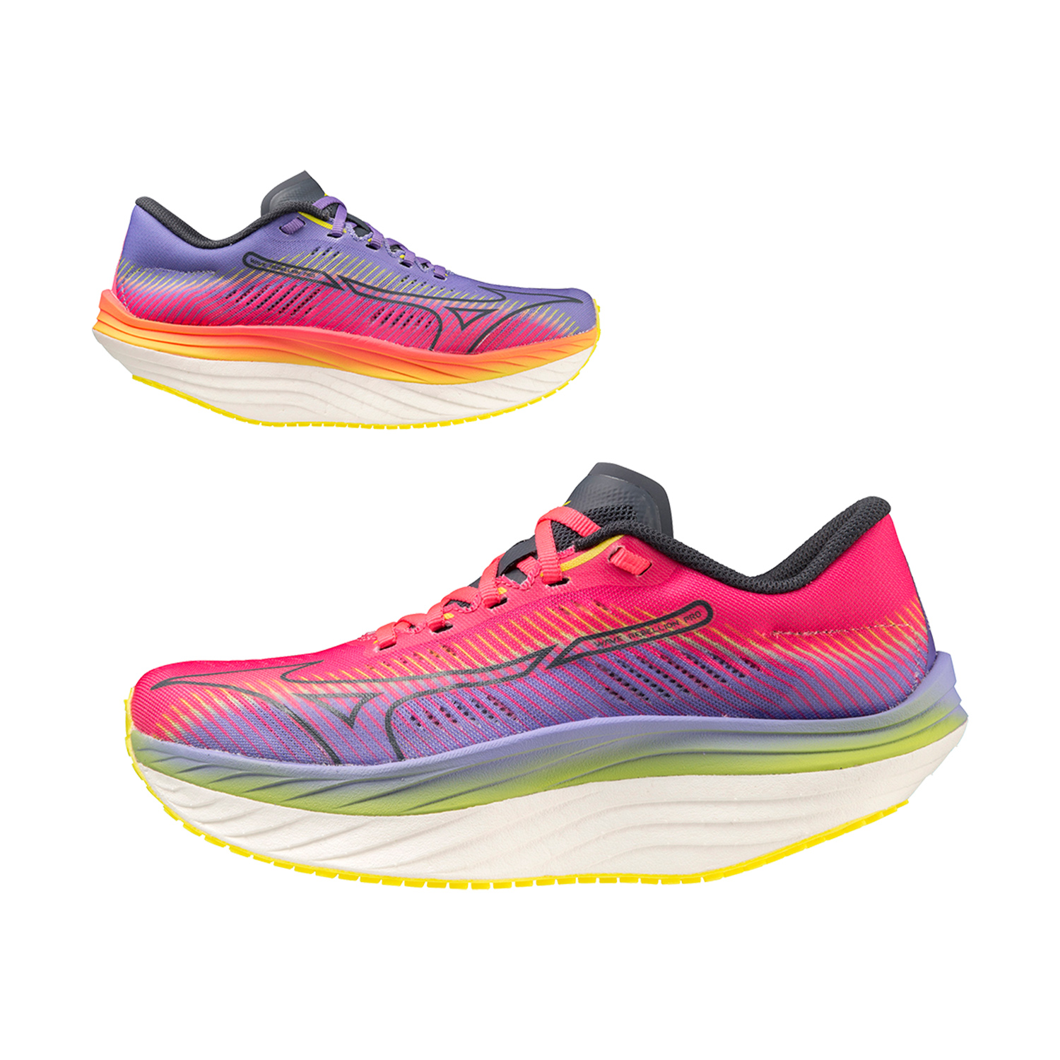 Mizuno Wave Rebellion Pro High Vis Pink/Ombre Blue/Purple Punch
