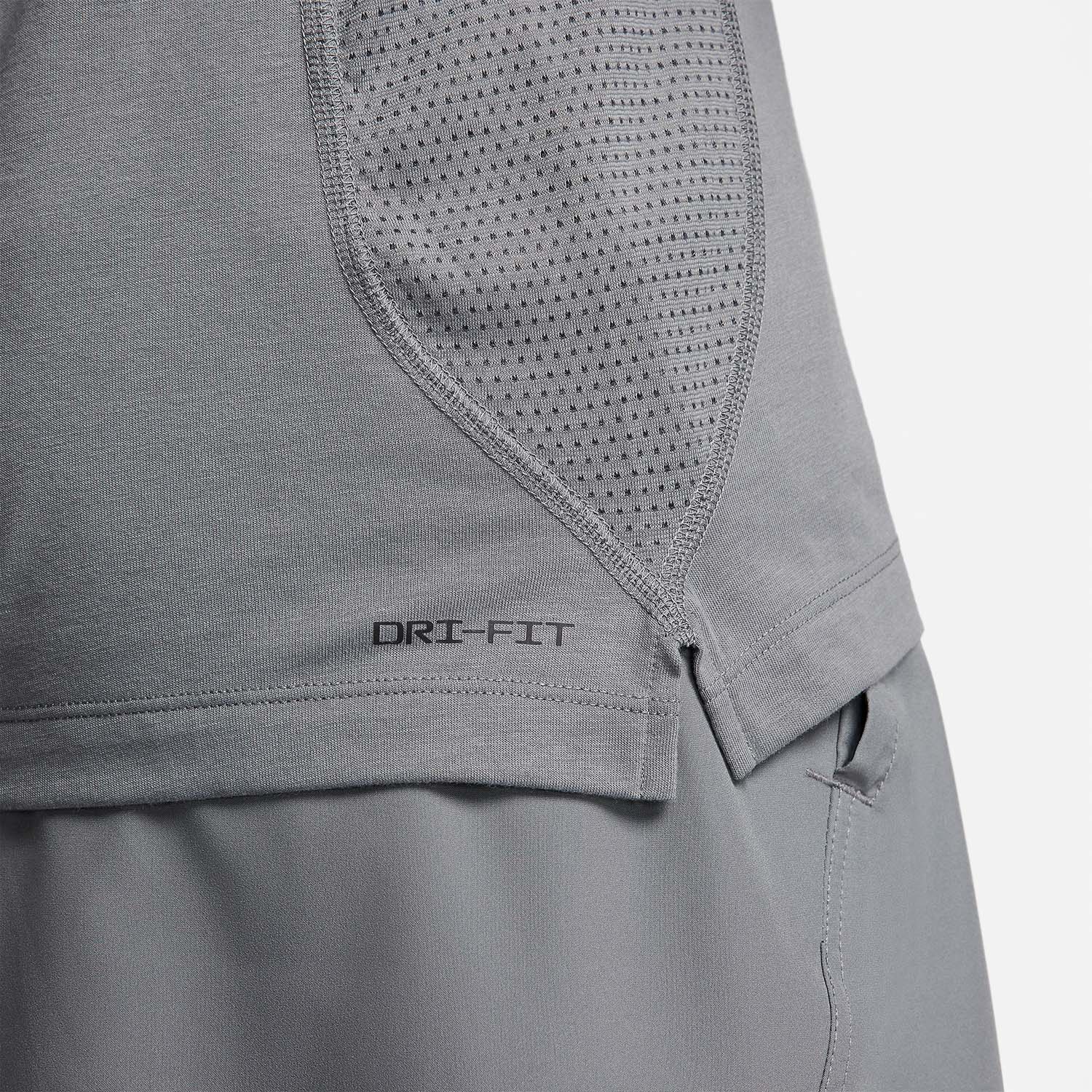 Nike Dri-FIT Flex Rep Maglietta Smoke Grey/Black