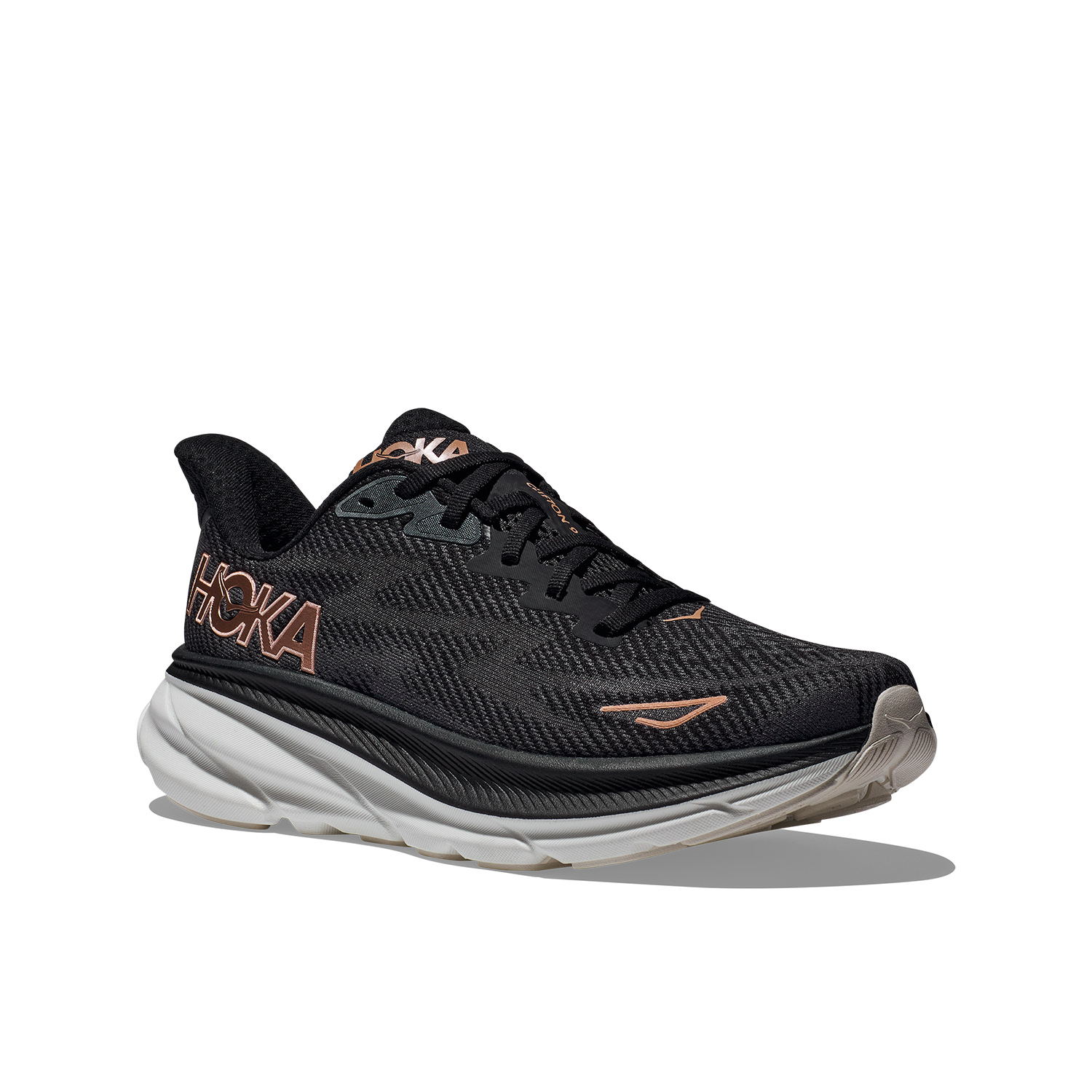Hoka Clifton 9 Black/Rose Gold