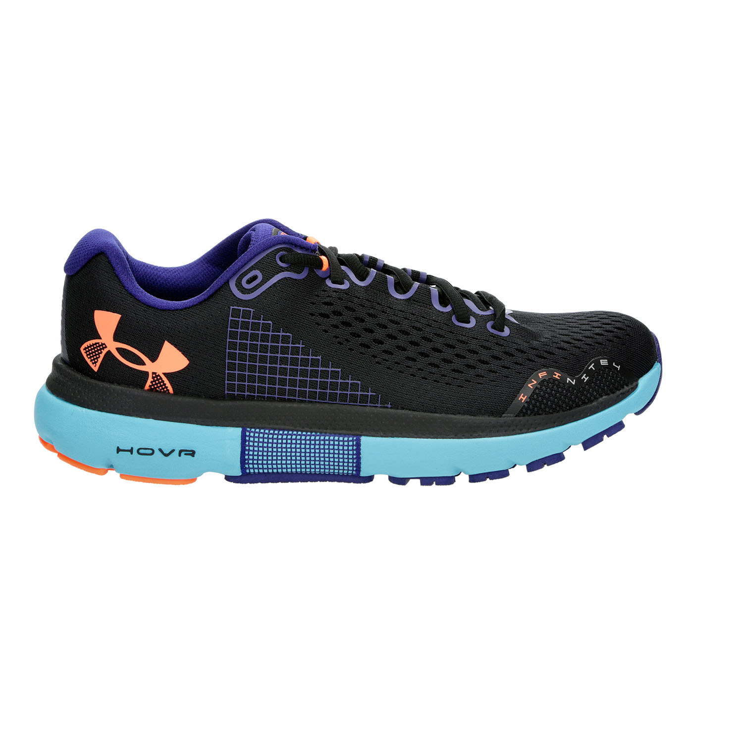 Under Armour HOVR Infinite 4 Black/Blue Surf/Orange Blast