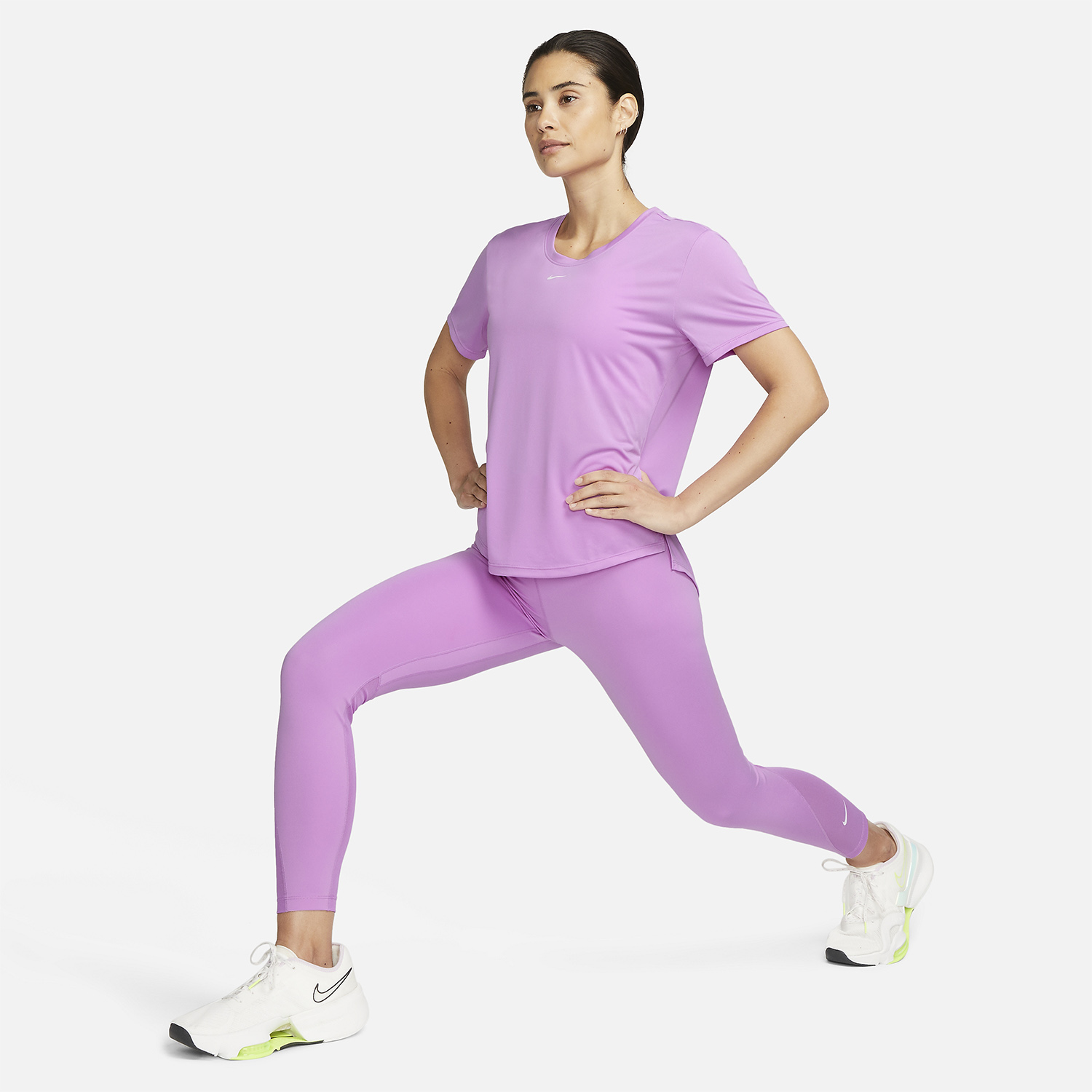 Nike One Dri-FIT Logo Maglietta Rush Fuchsia/White