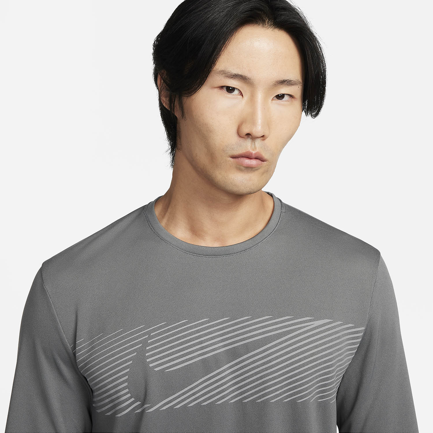 Nike Miler Flash Maglia Iron Grey/Reflective Silver