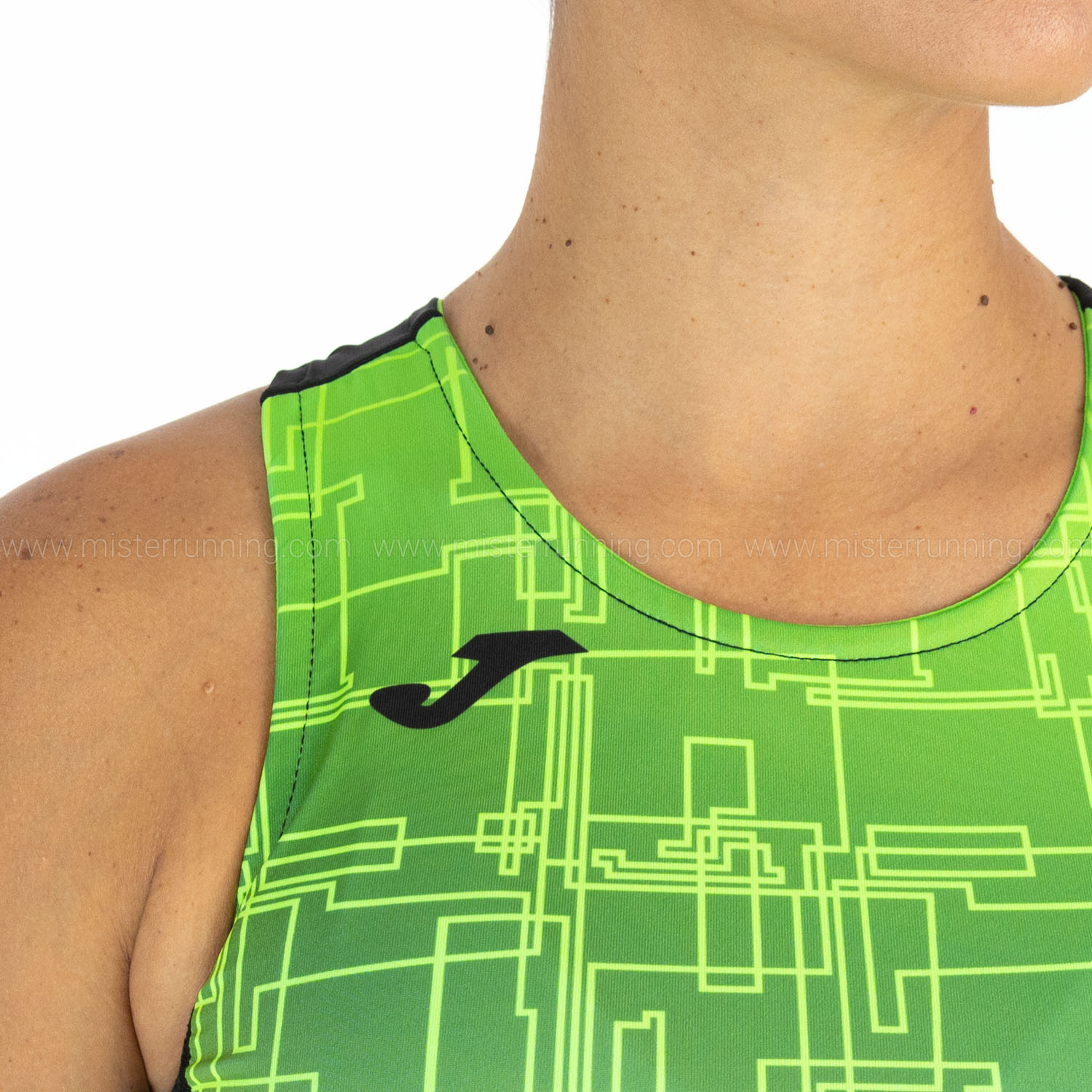 Joma Elite VIII Logo Top Black/Fluor Green