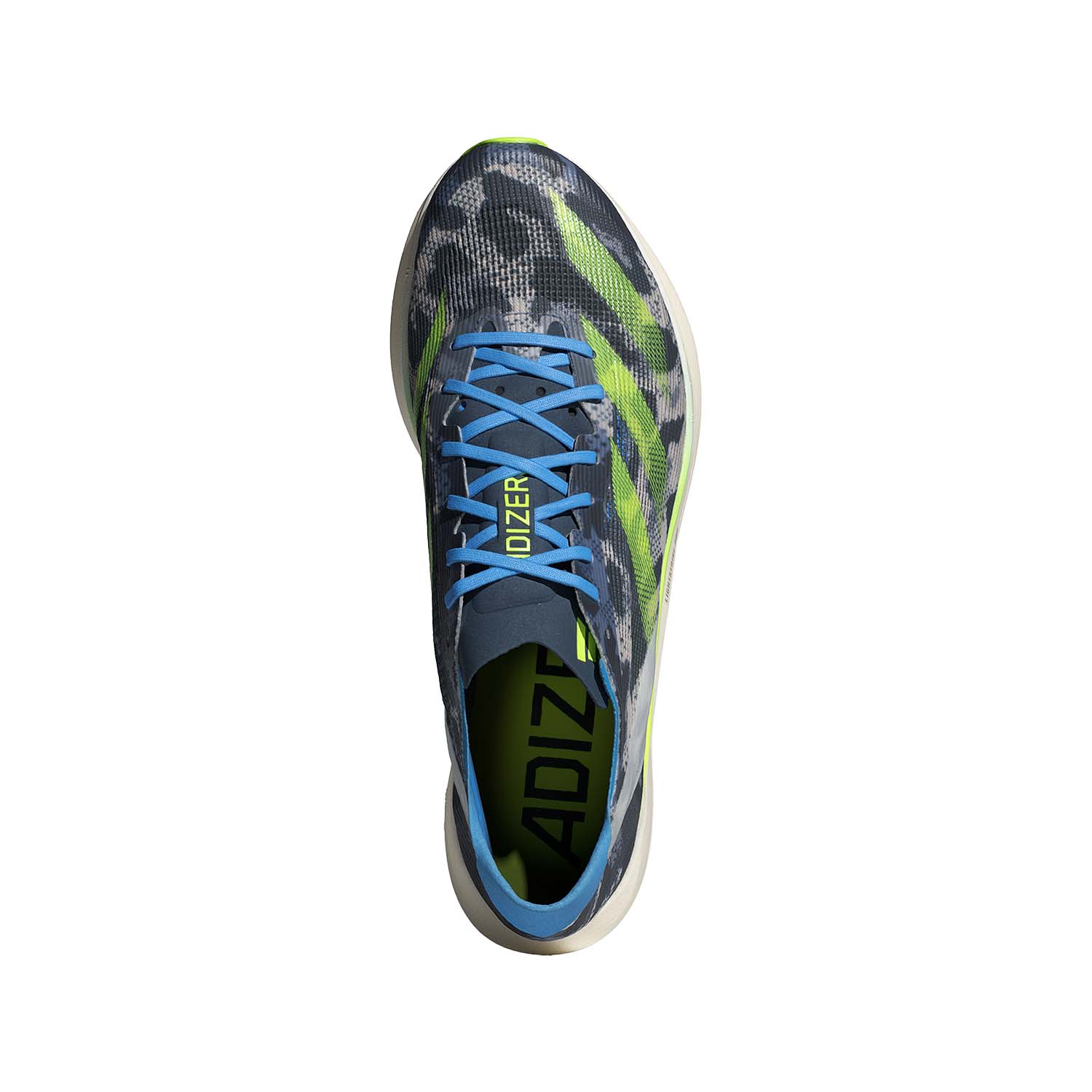 adidas Adizero Takumi Sen 10 Crystal White/Lucid Lemon/Blue Burst