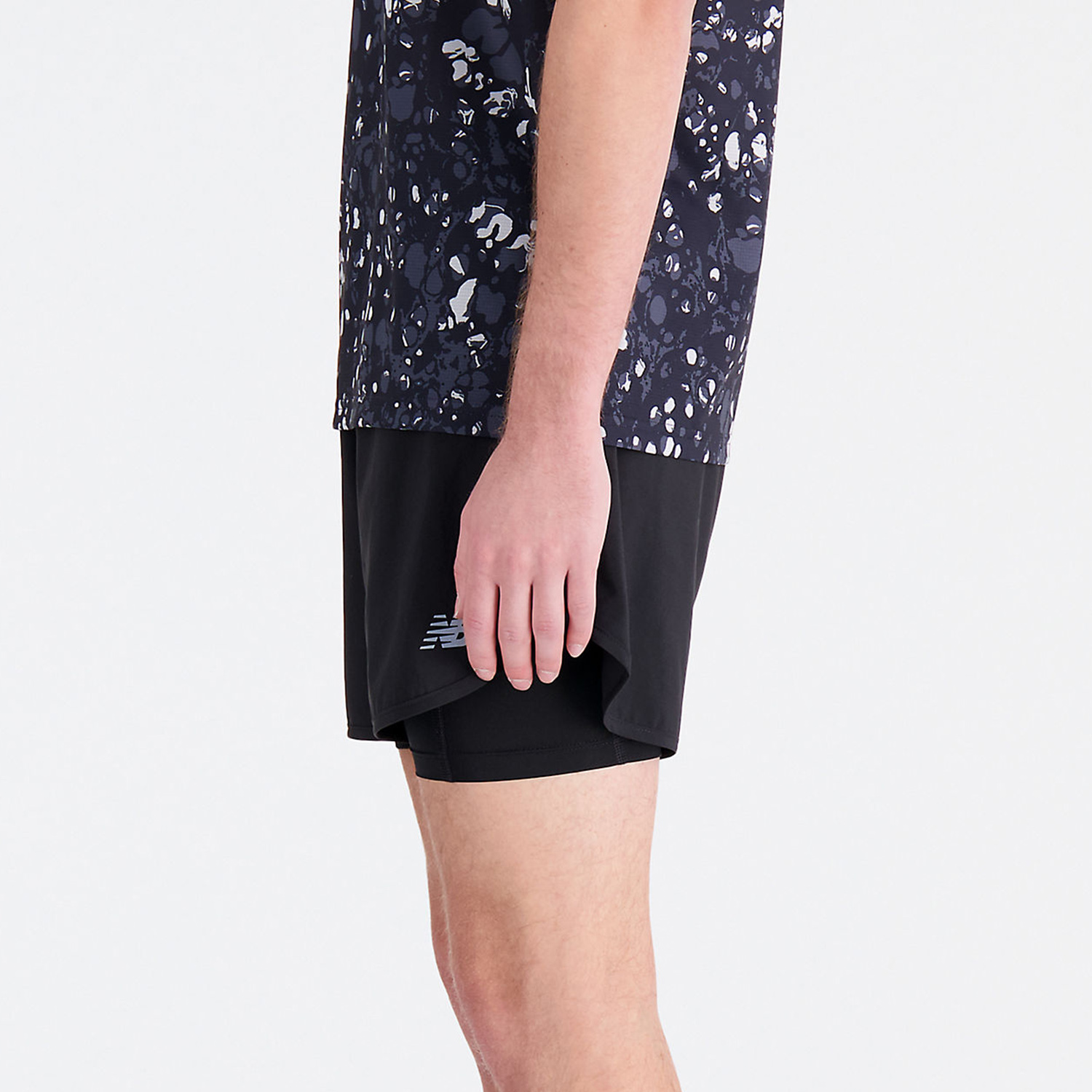 New Balance Accelerate Pacer 2 in 1 5in Pantaloncini Black