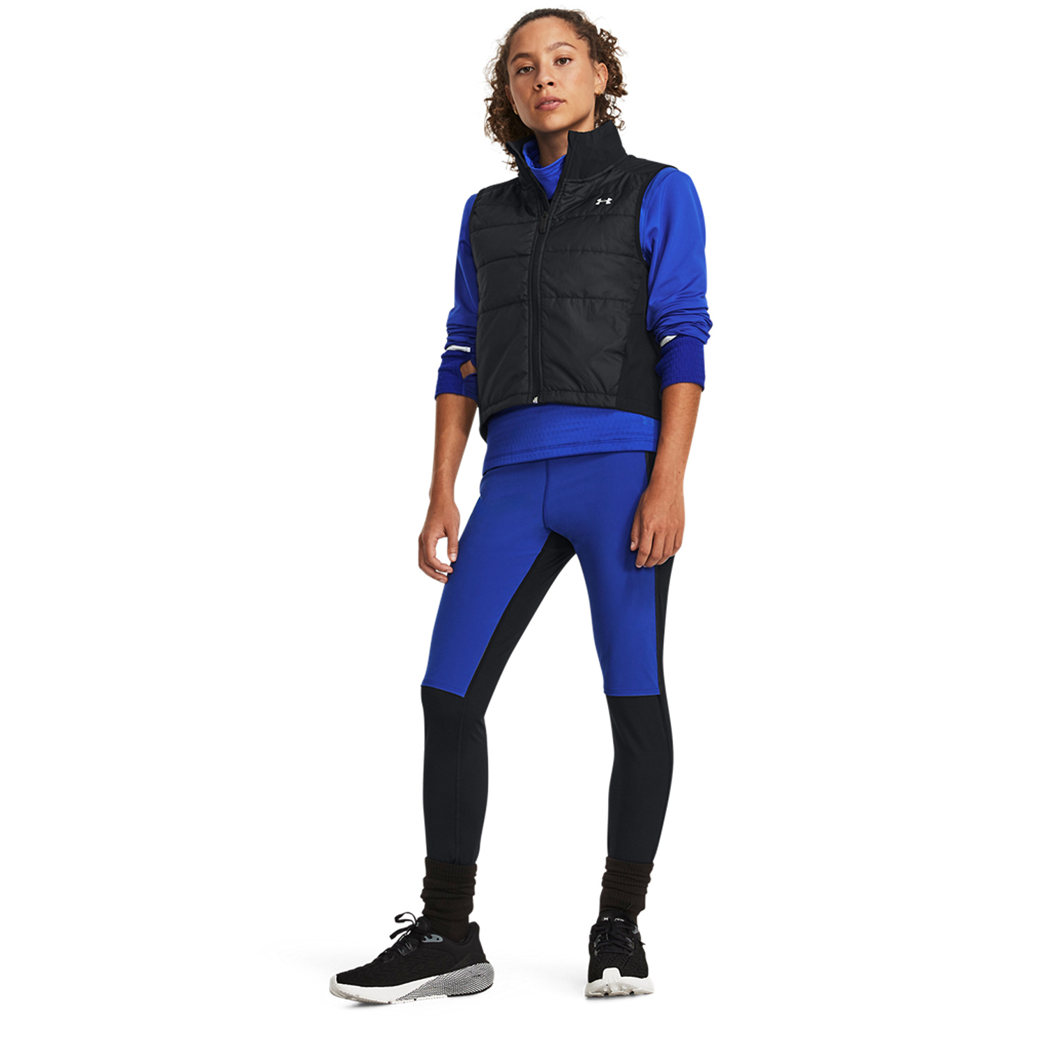 Under Armour Qualifier Cold Tights Black/Team Royal/Reflective