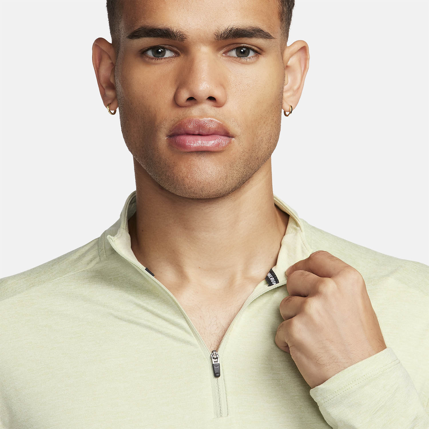 Nike Dri-FIT Element Logo Maglia Olive Aura/Sea Glass/Heather/Reflective Silver