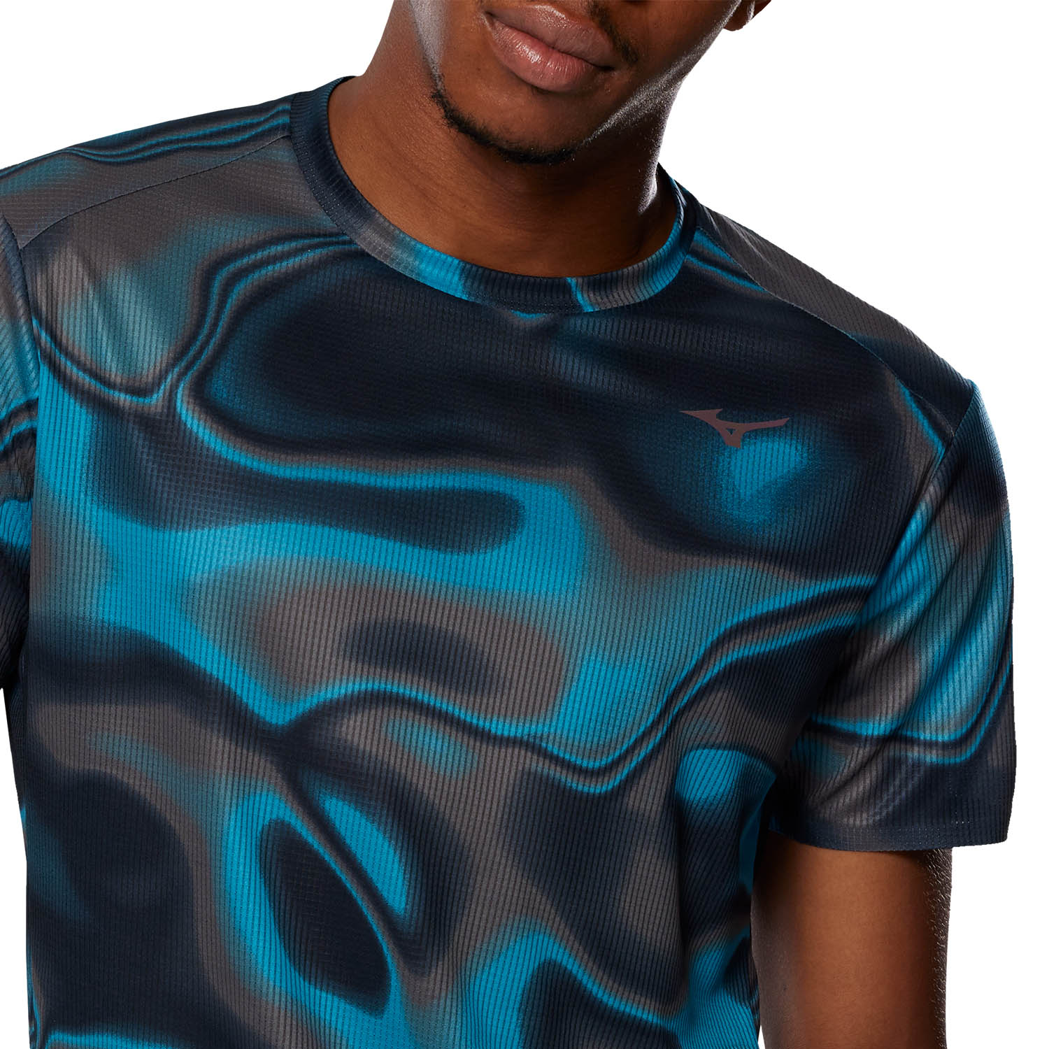 Mizuno Premium Aero Maglietta Hawaiian Ocean/Black