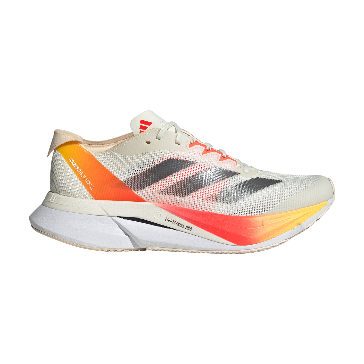 adidas adizero Boston 12 Ivory/Iron Metallic/Solar Red