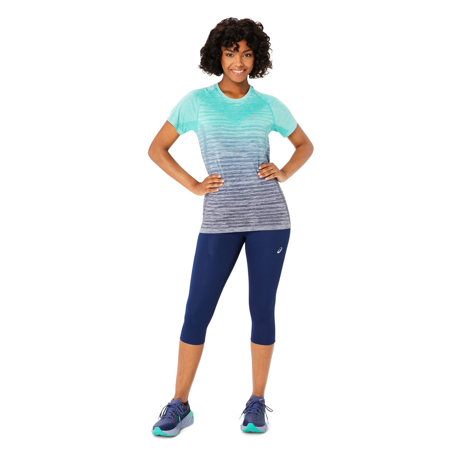 Asics Road Capri Tights Blue Expanse