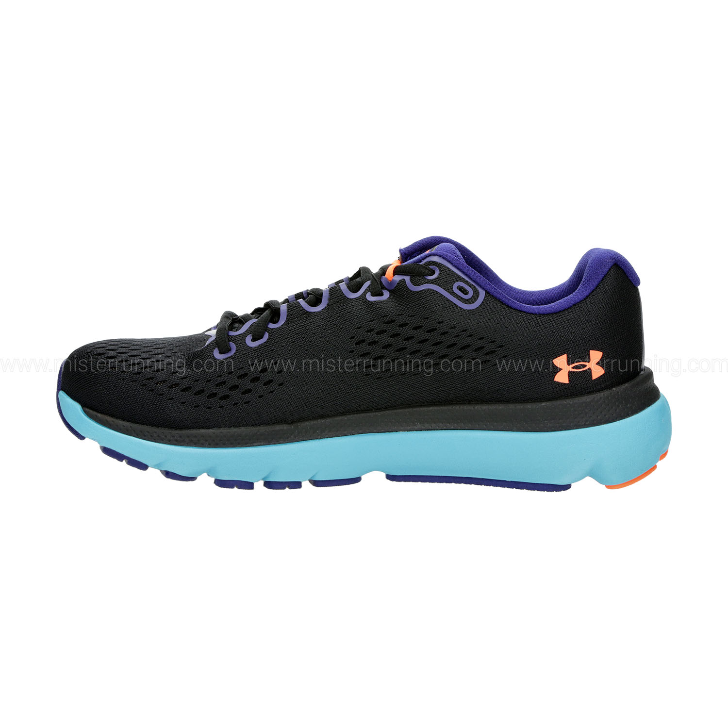 Under Armour HOVR Infinite 4 Black/Blue Surf/Orange Blast