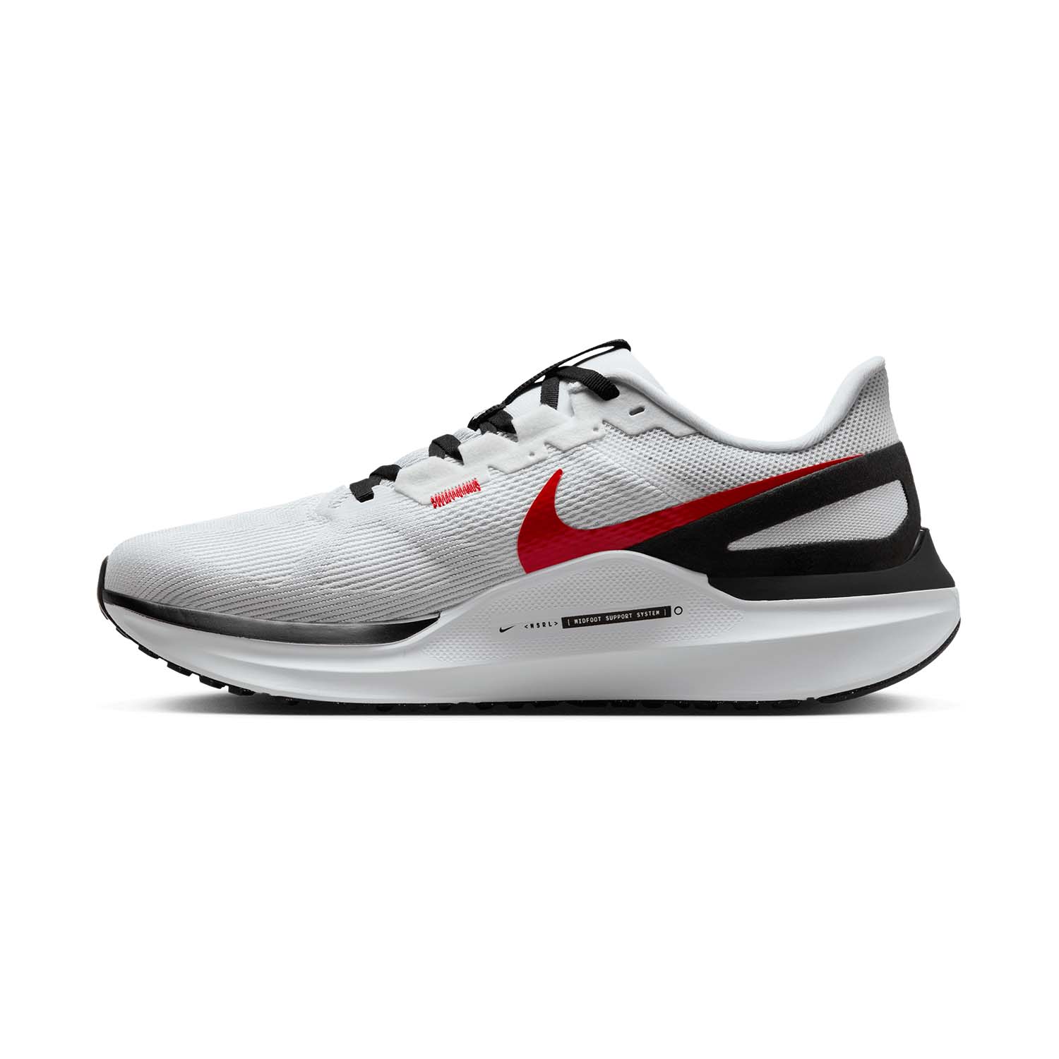 Nike Air Zoom Structure 25 White/Fire Red/Black/Light Smoke Grey