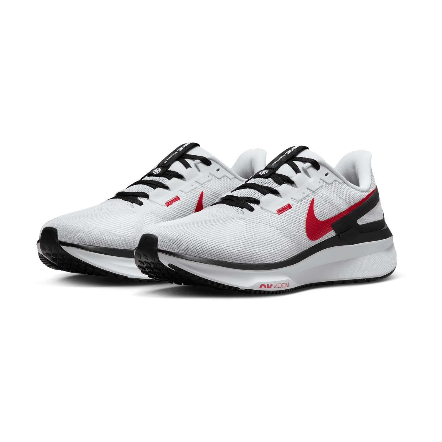 Nike Air Zoom Structure 25 White/Fire Red/Black/Light Smoke Grey