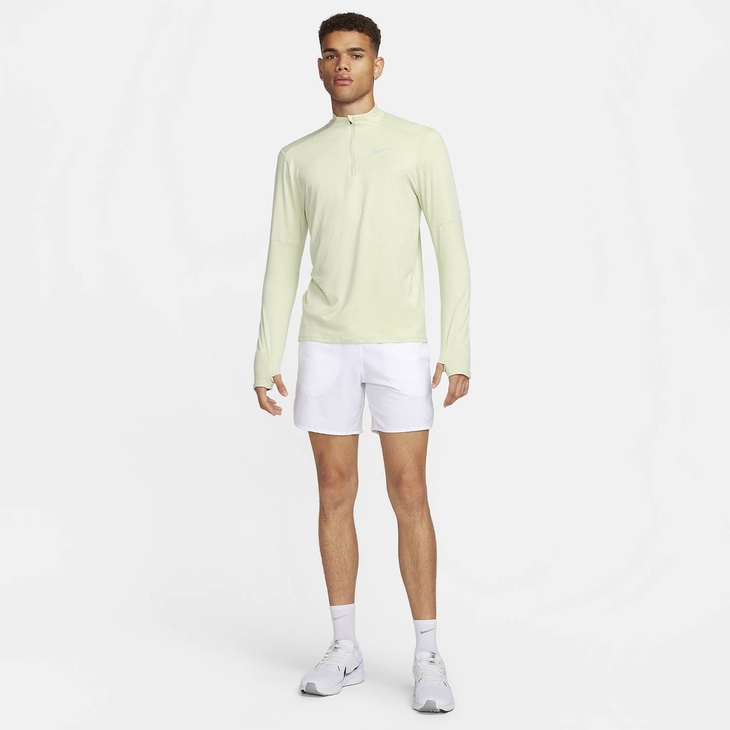 Nike Dri-FIT Element Logo Maglia Olive Aura/Sea Glass/Heather/Reflective Silver