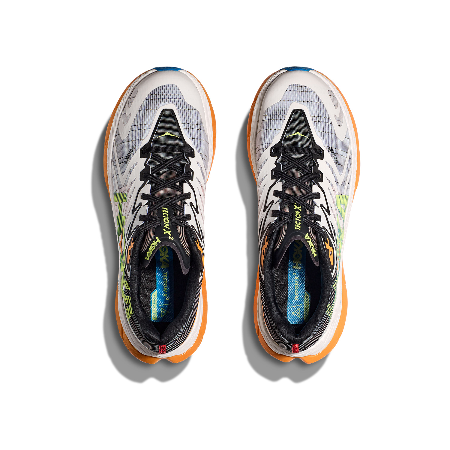 Hoka Tecton X 2 White/Solar Flare