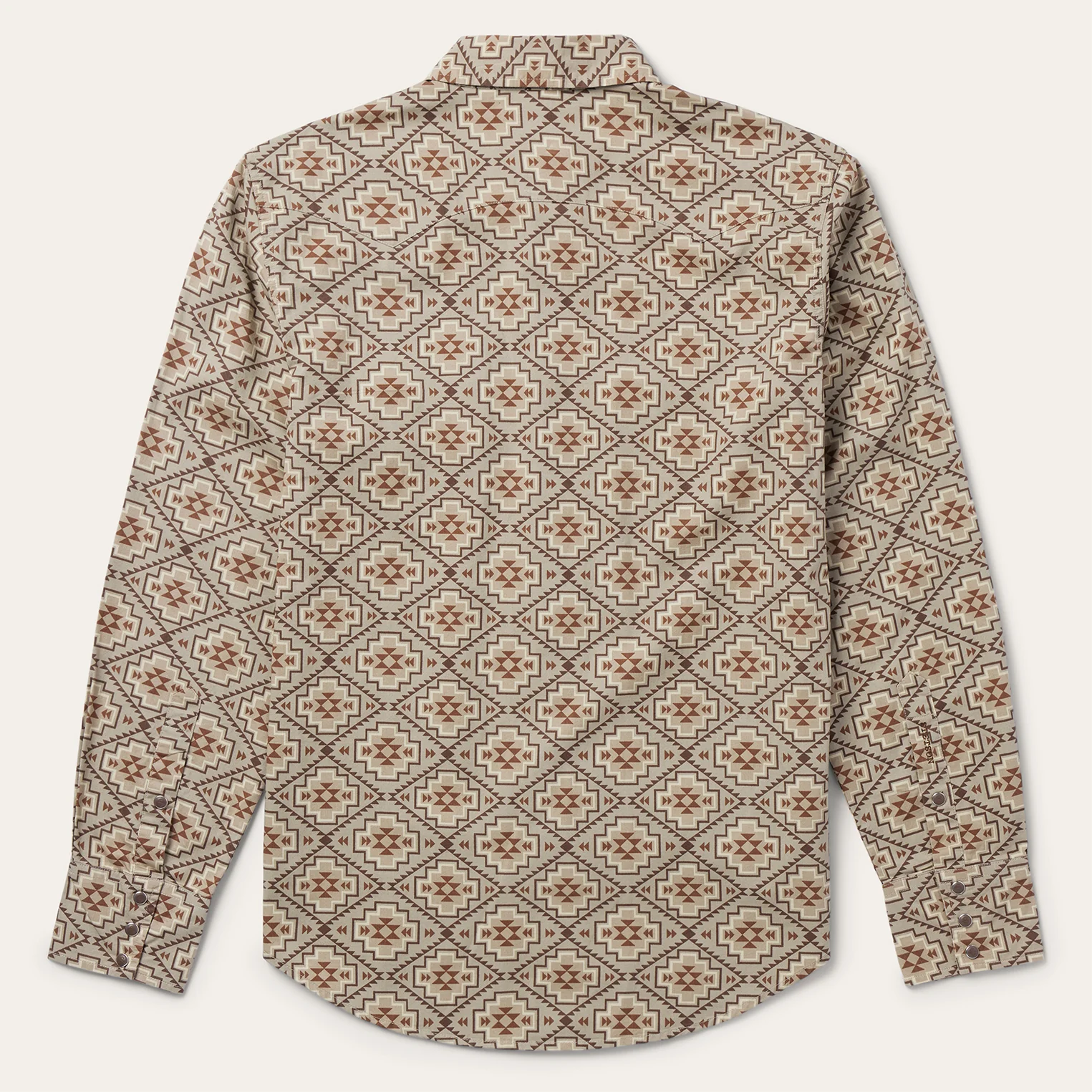 Brown Aztec Poplin Western Shirt