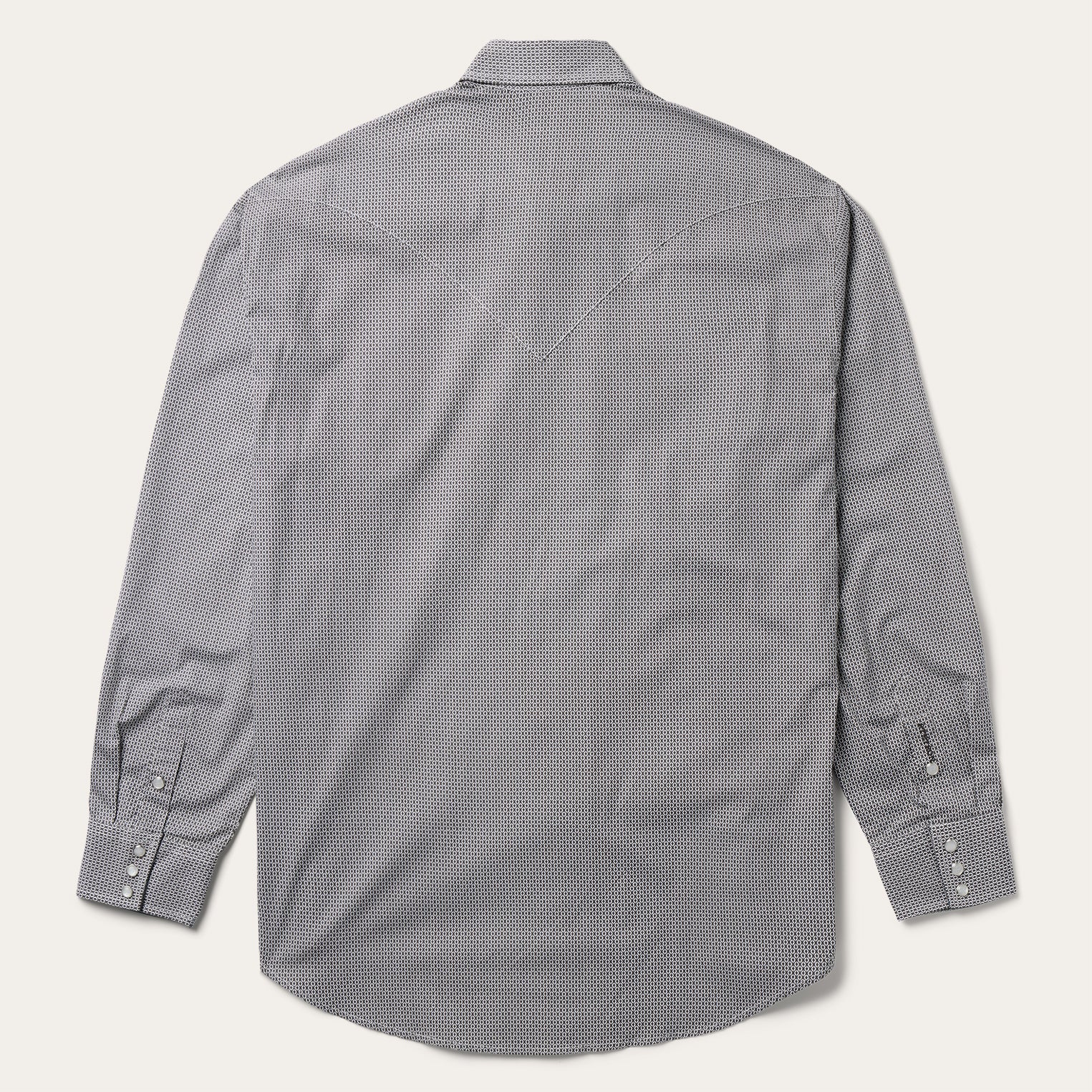 Grey Geo Print Western Shirt