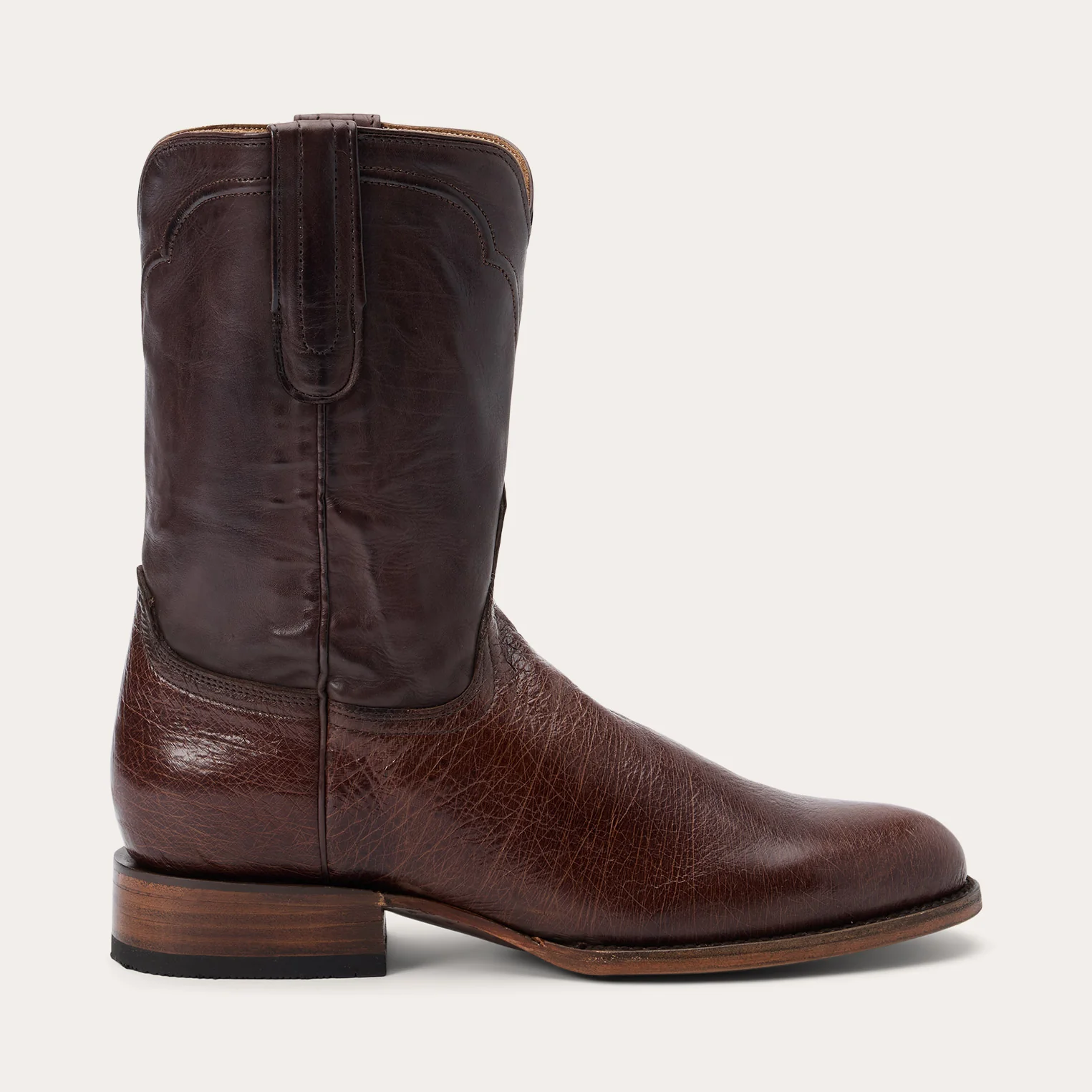 Clay Smooth Ostrich Roper Boots