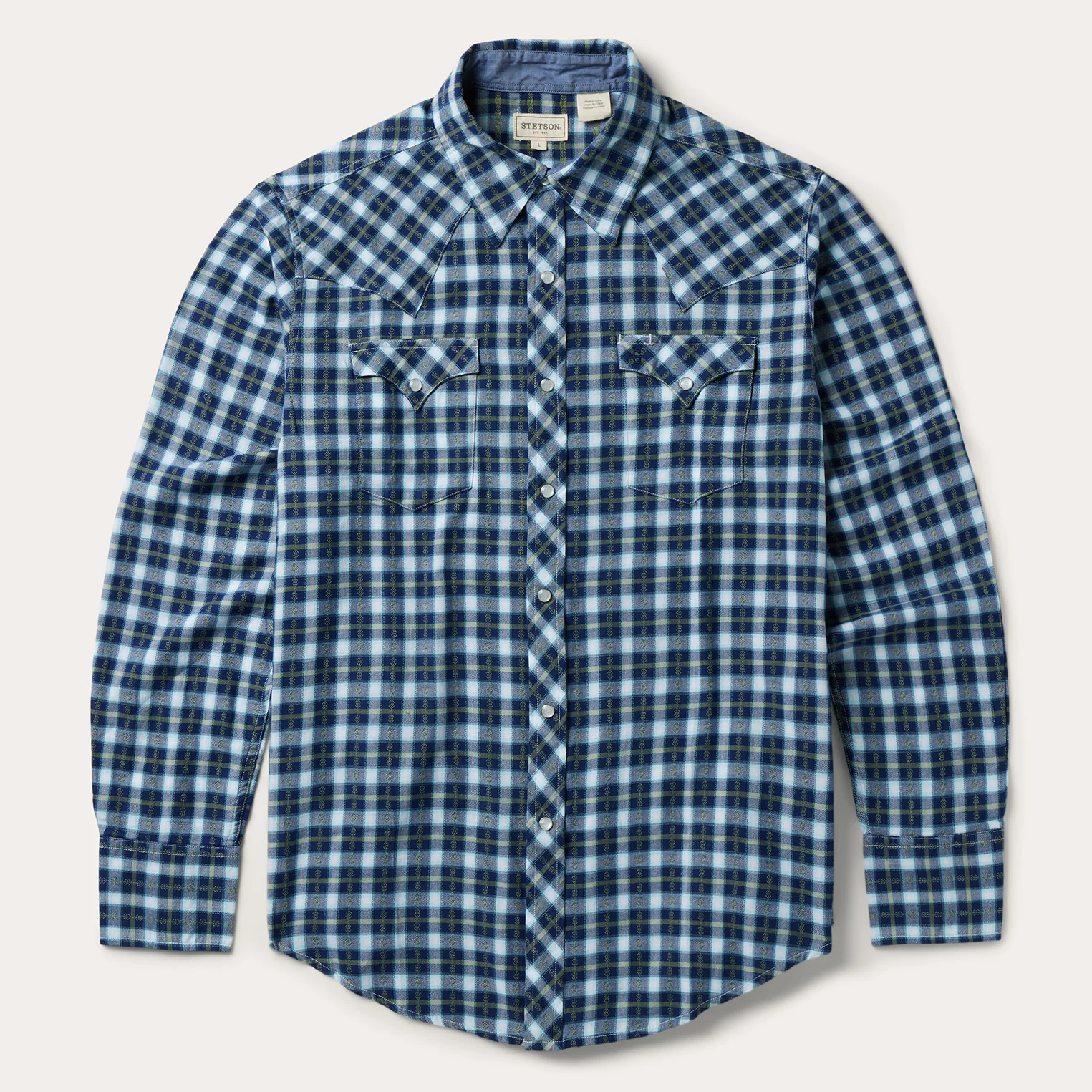 Plaid Twill Dobby Western Shirt