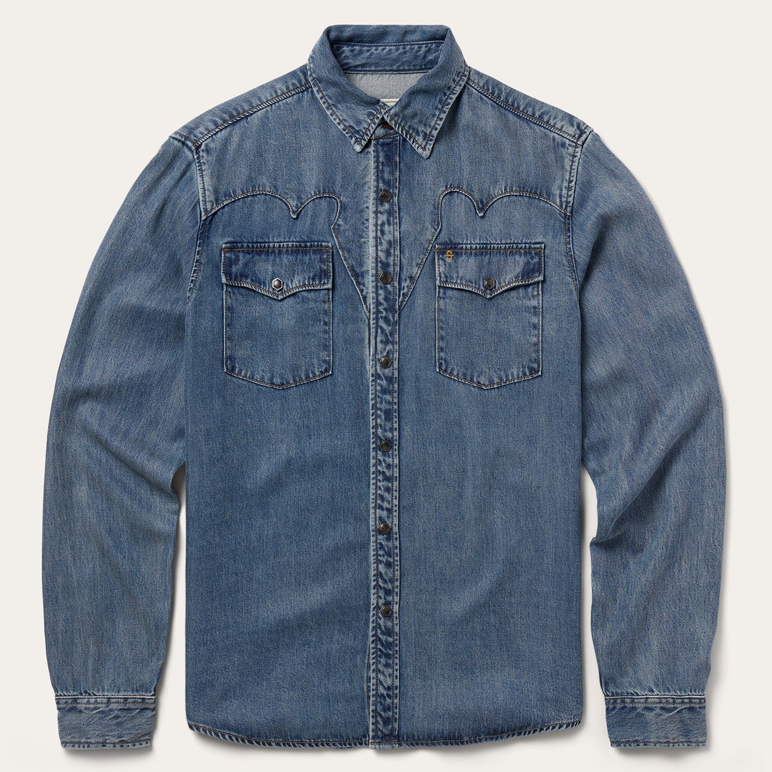 Retro Denim Western Shirt