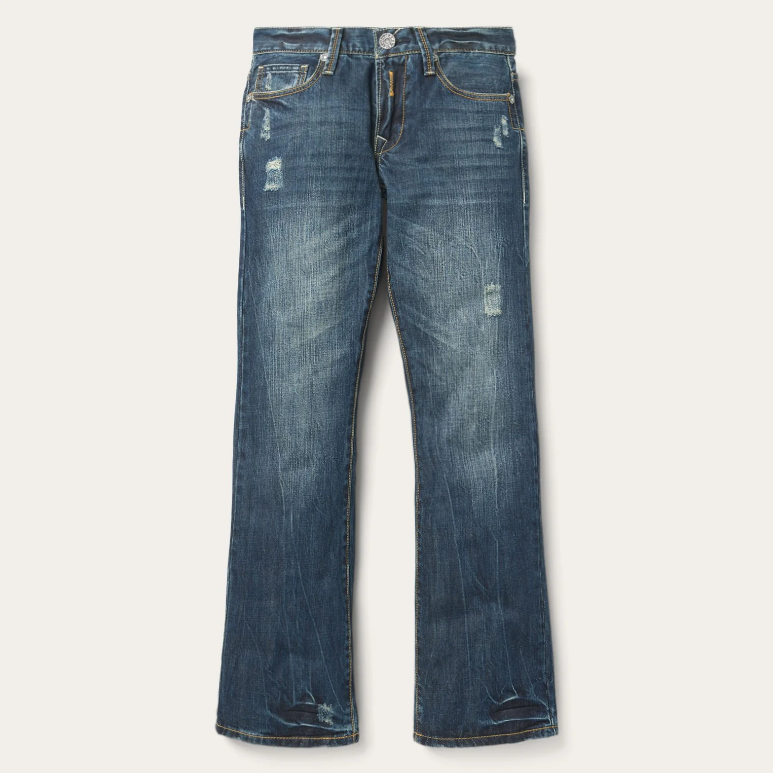 1014 Fit Destructed Dark Wash Jeans