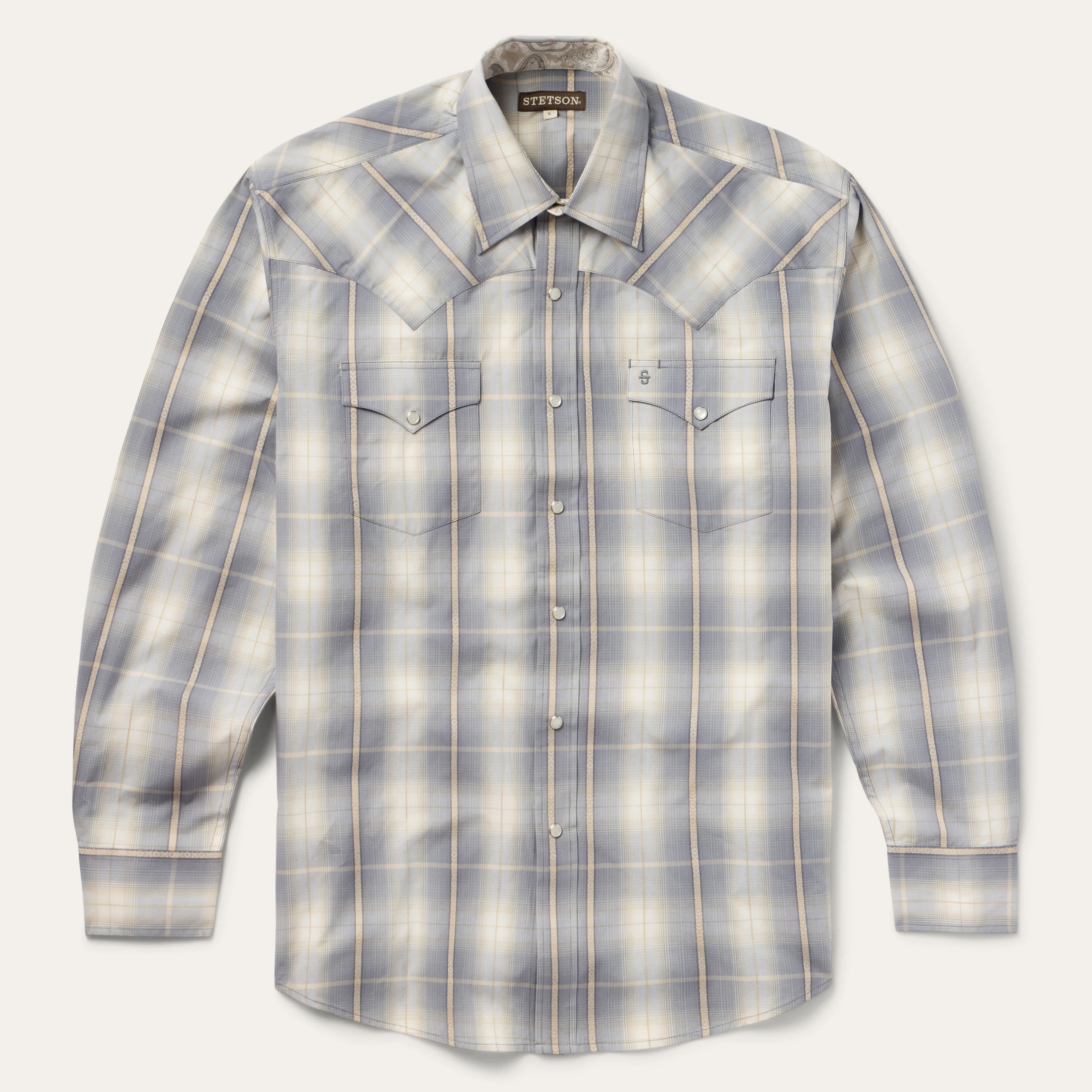 Smoke Diamonds Plaid Western Shirt