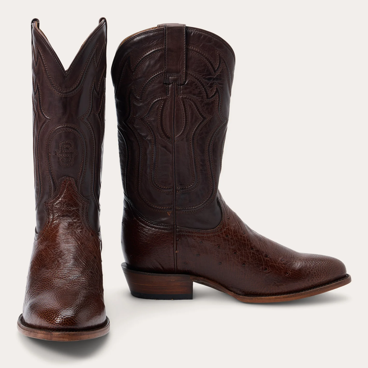 Wyatt Smooth Ostrich Boots