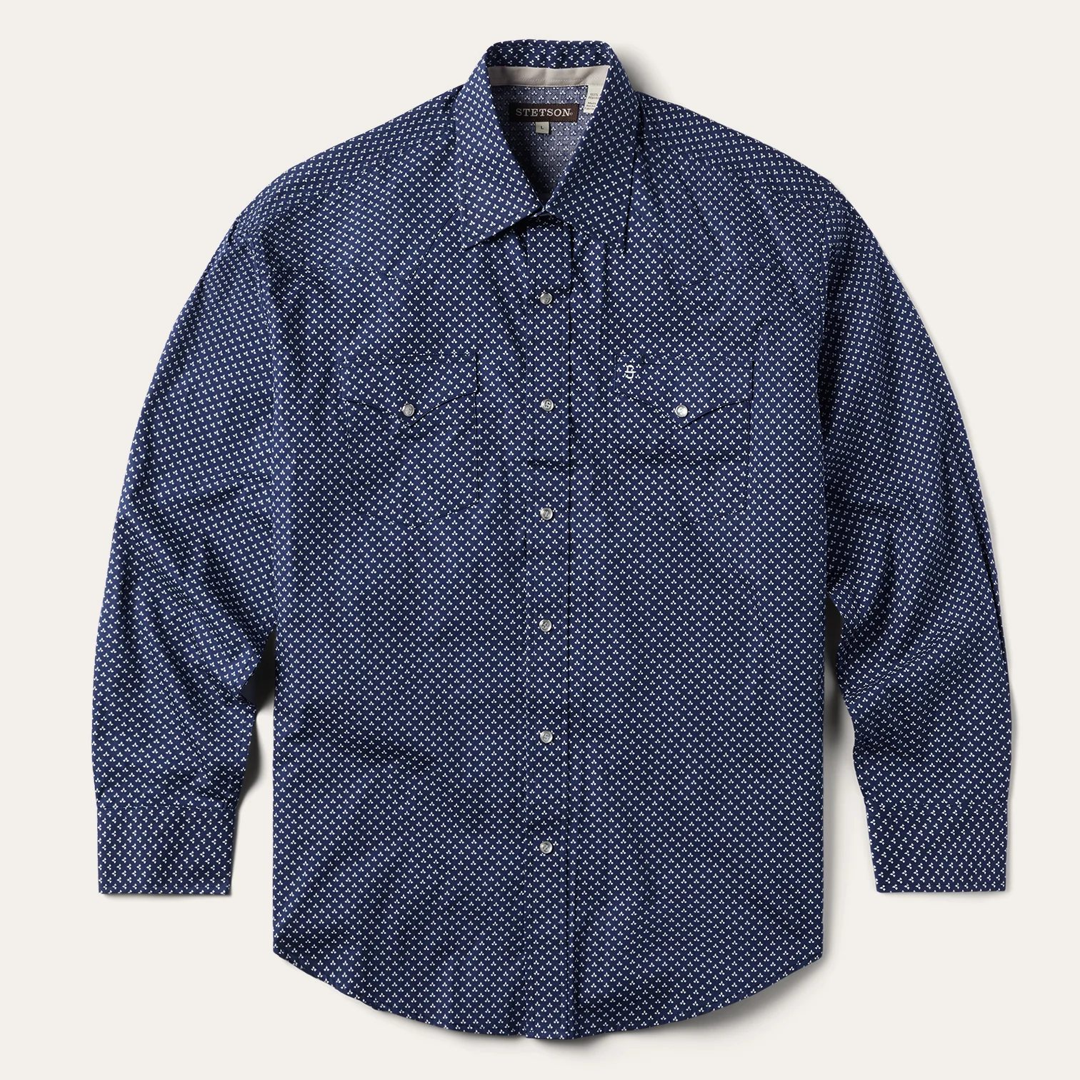 Blue Polaris Geo Print Western Shirt