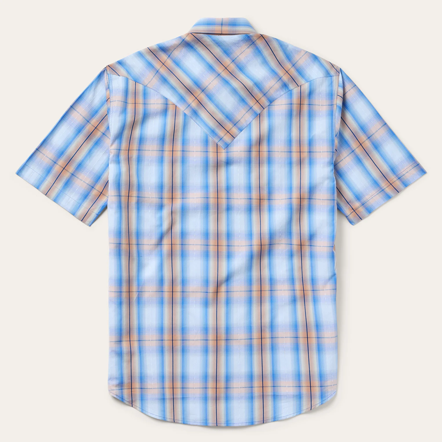 Sunrise Plaid Short-Sleeve Western Shirt