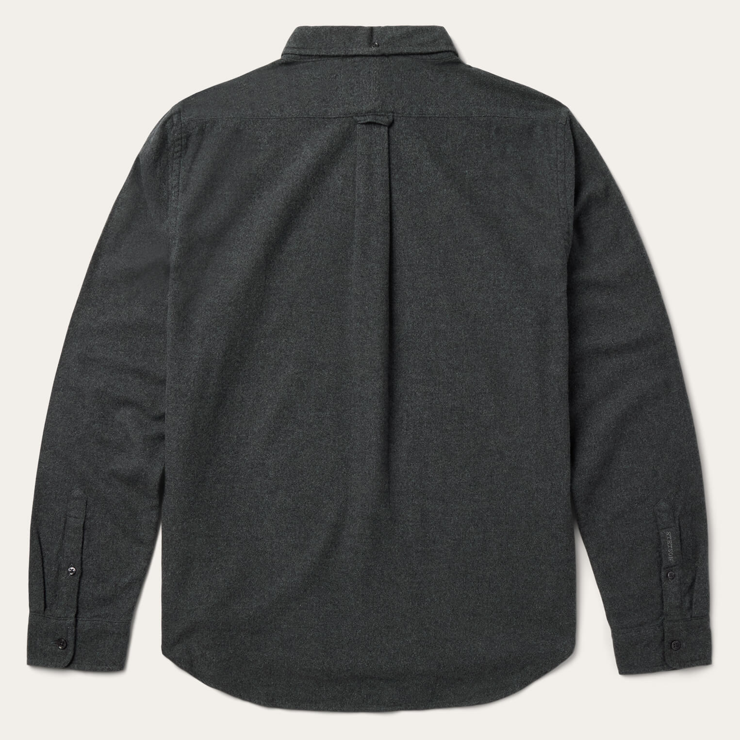 Heathered Flannel Button-Down Shirt