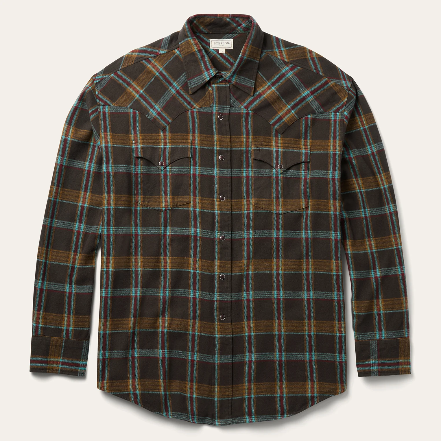Brushed Twill Plaid Western Shirt