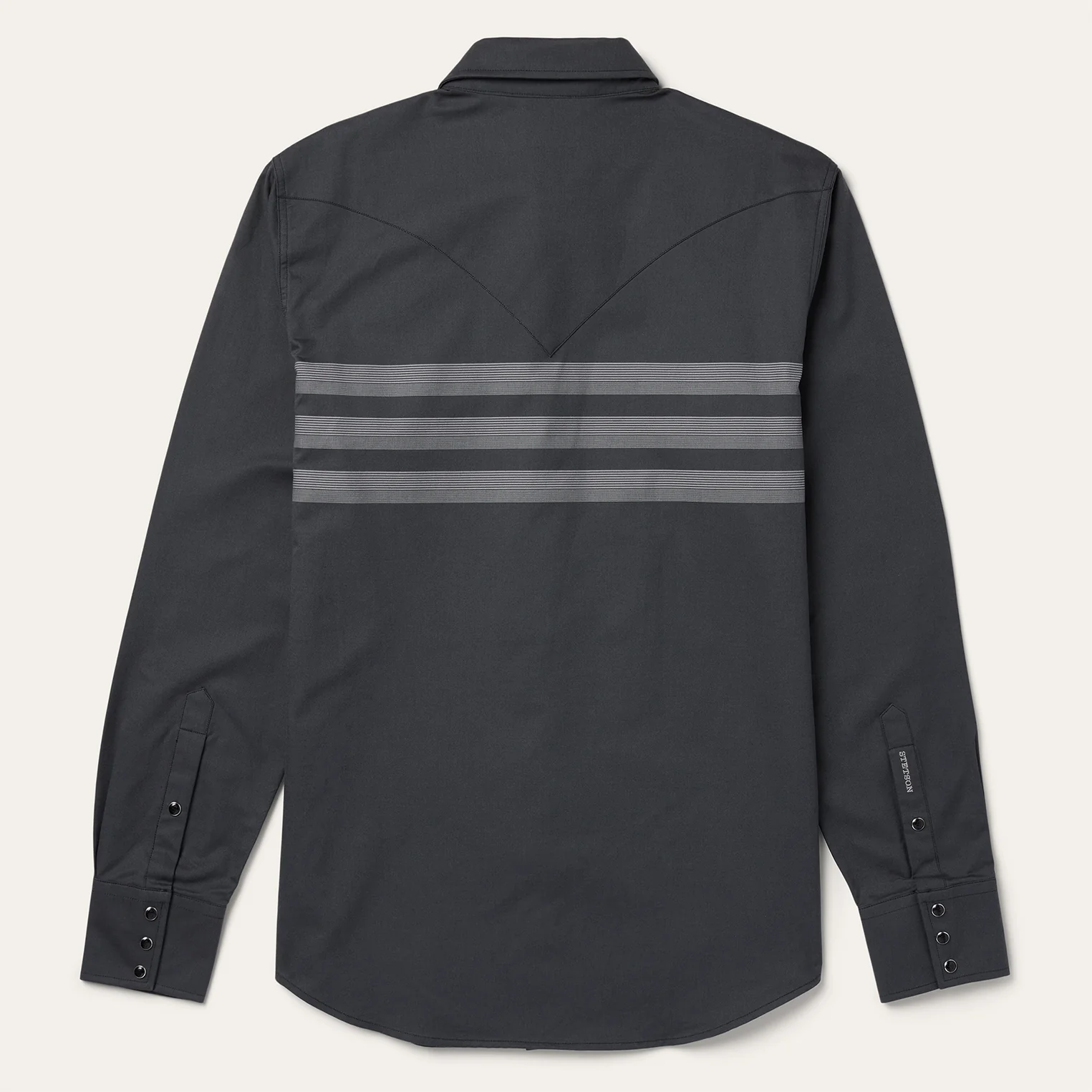 Border Stripe Twill Western Shirt