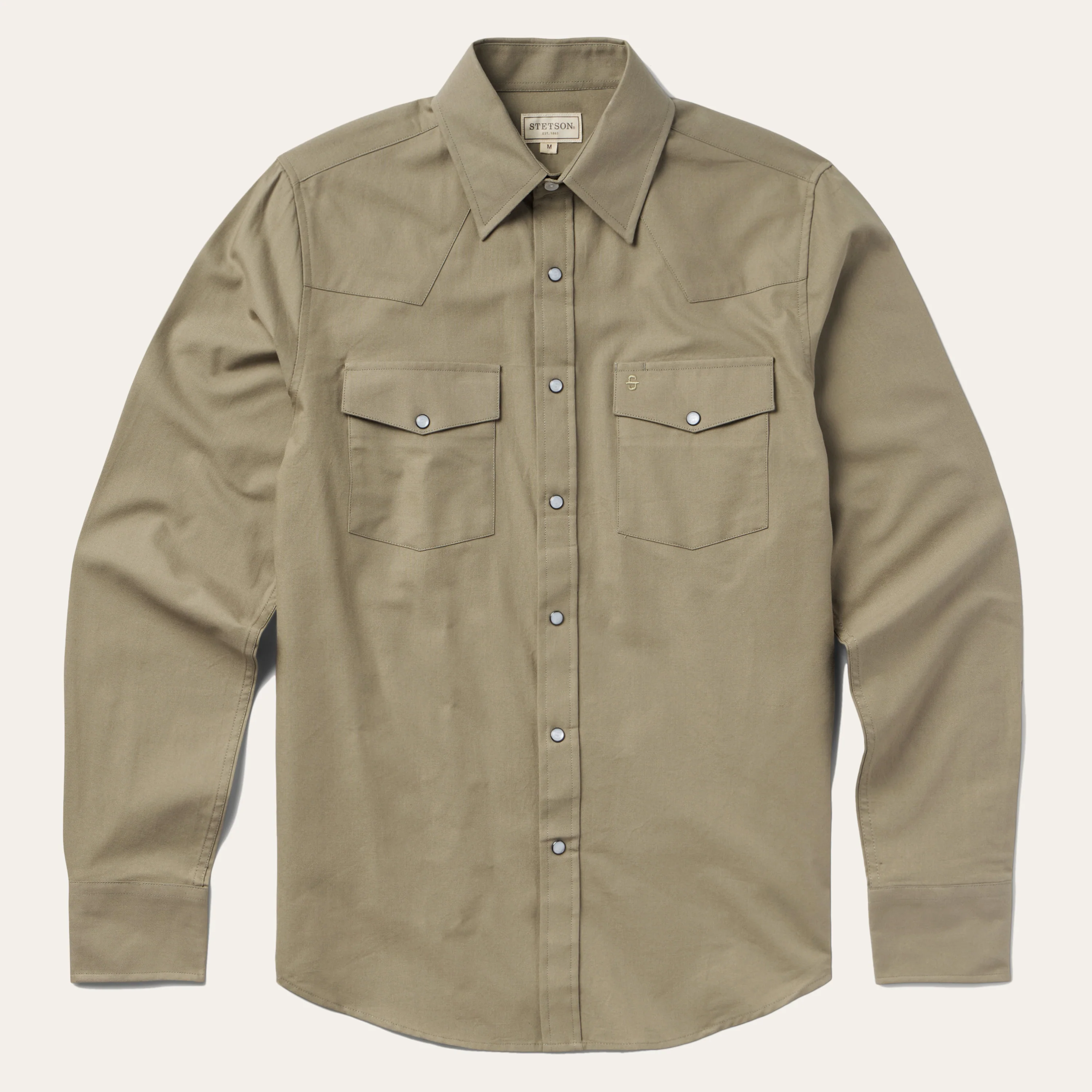 Olive Oxford Western Shirt