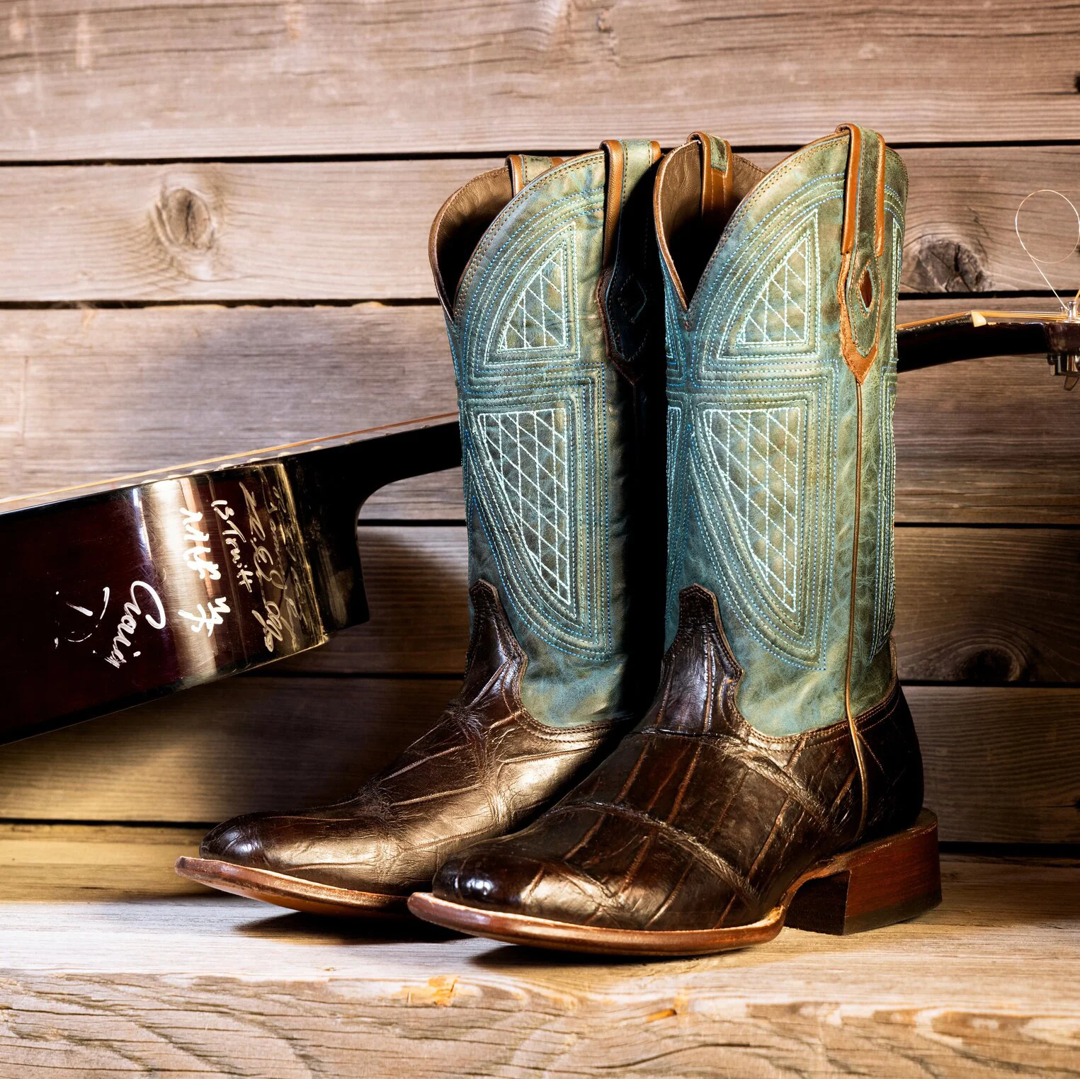Big Horn Tobacco Alligator Cowboy Boot