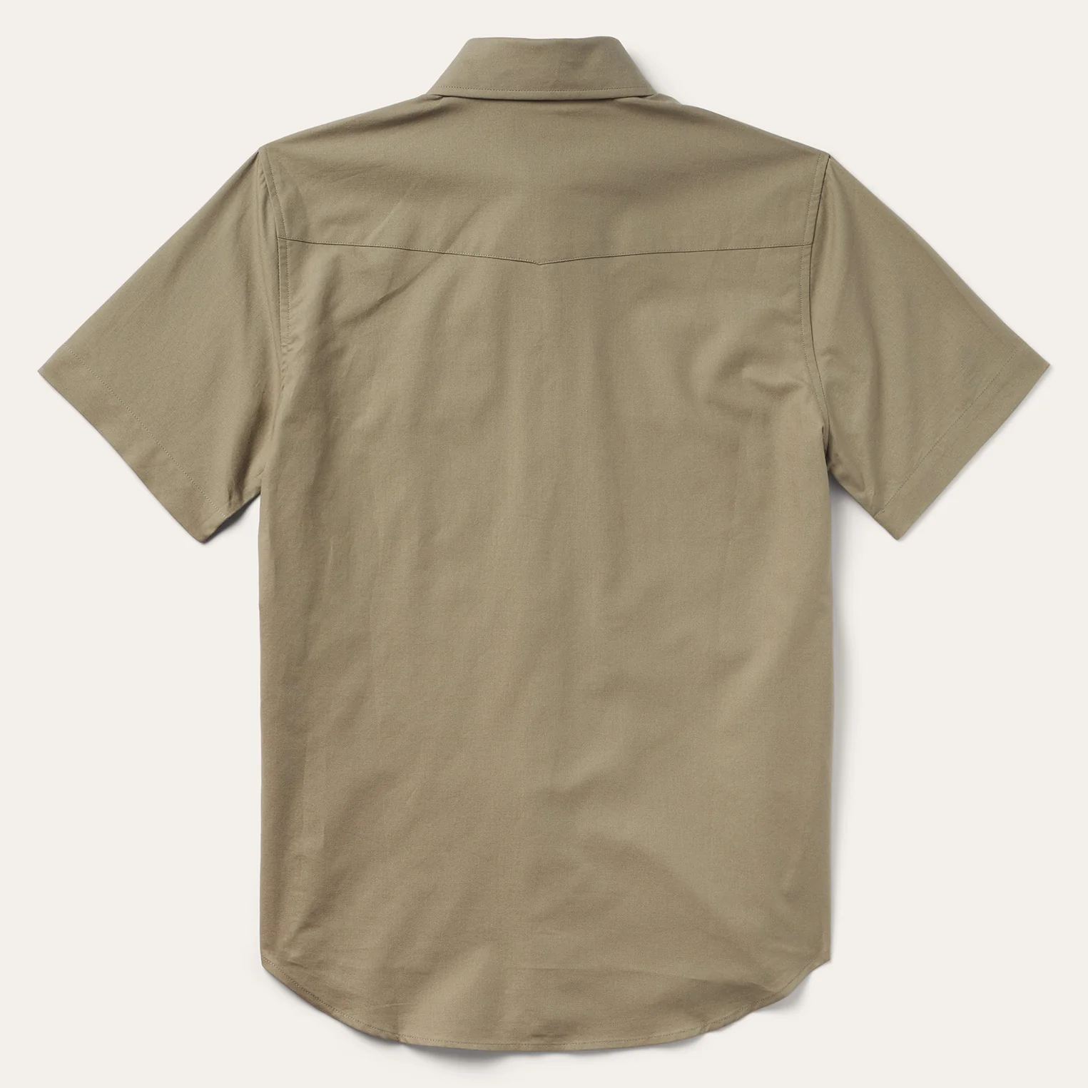 Olive Oxford Short Sleeve Western Shirt