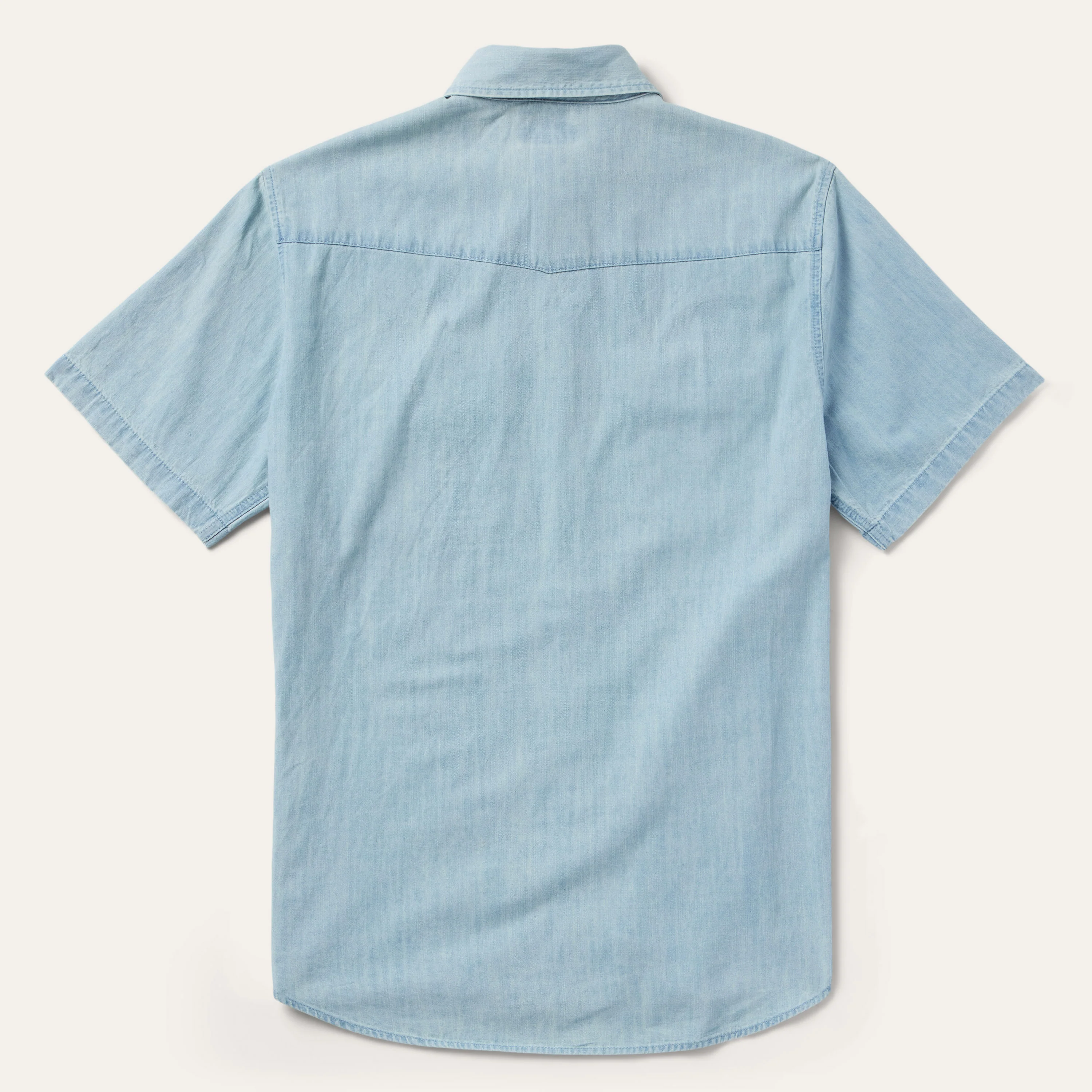 Chambray Oxford Short Sleeve Western Shirt