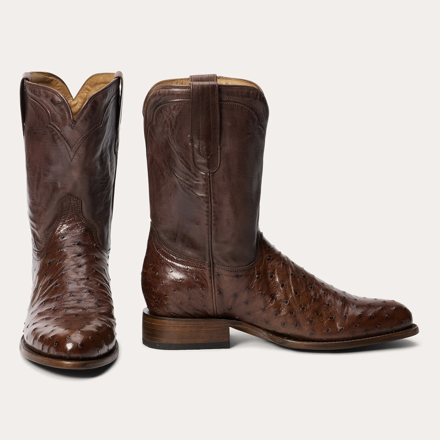 Austin Ostrich Roper Boots
