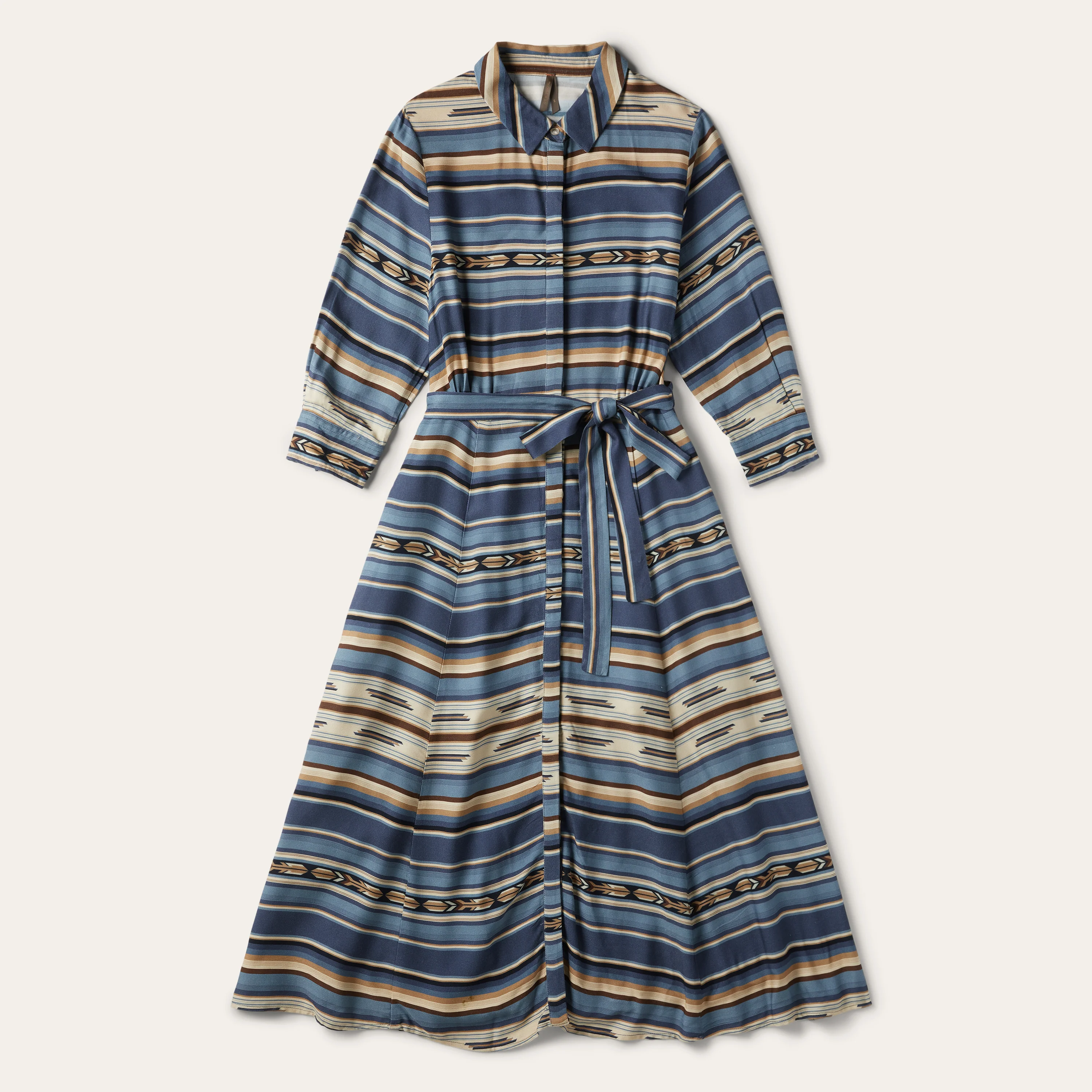 Indigo Serape Print Dress