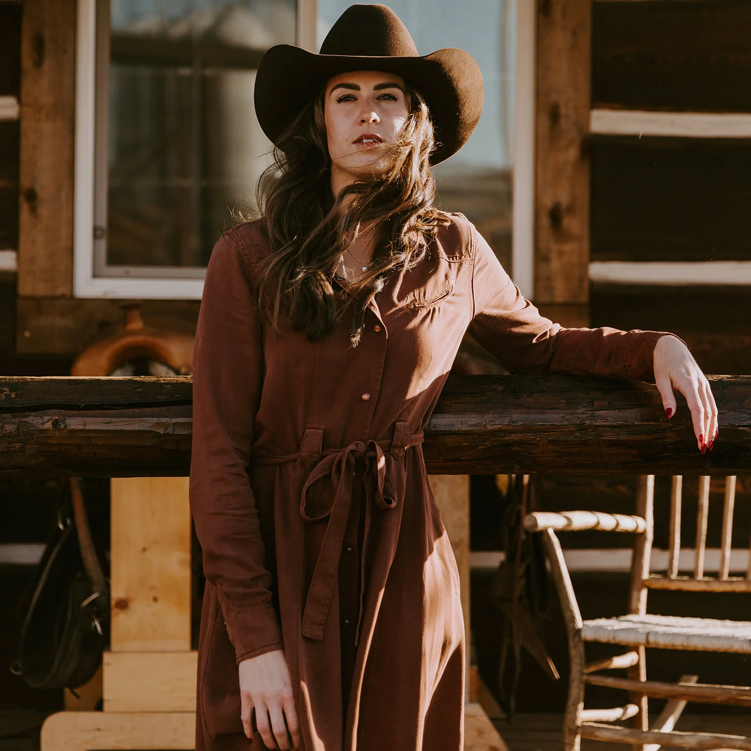 Tobacco Western Dress